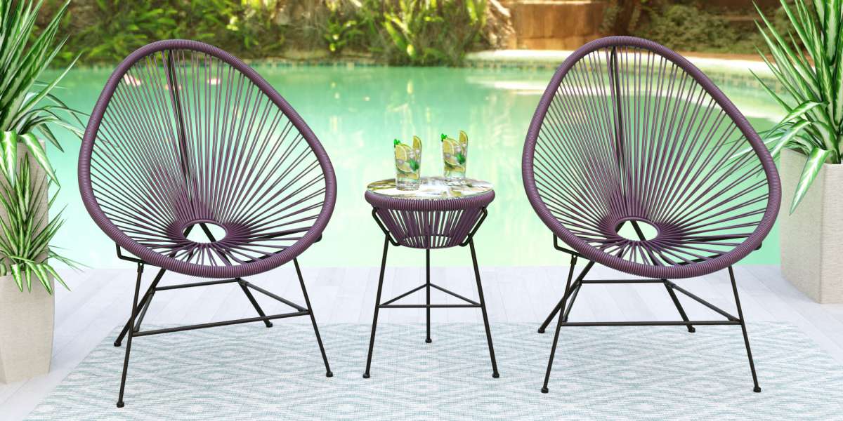 LeisureMod Montara 3 Piece Outdoor Lounge Patio Chair With Glass Top Table - Image 45