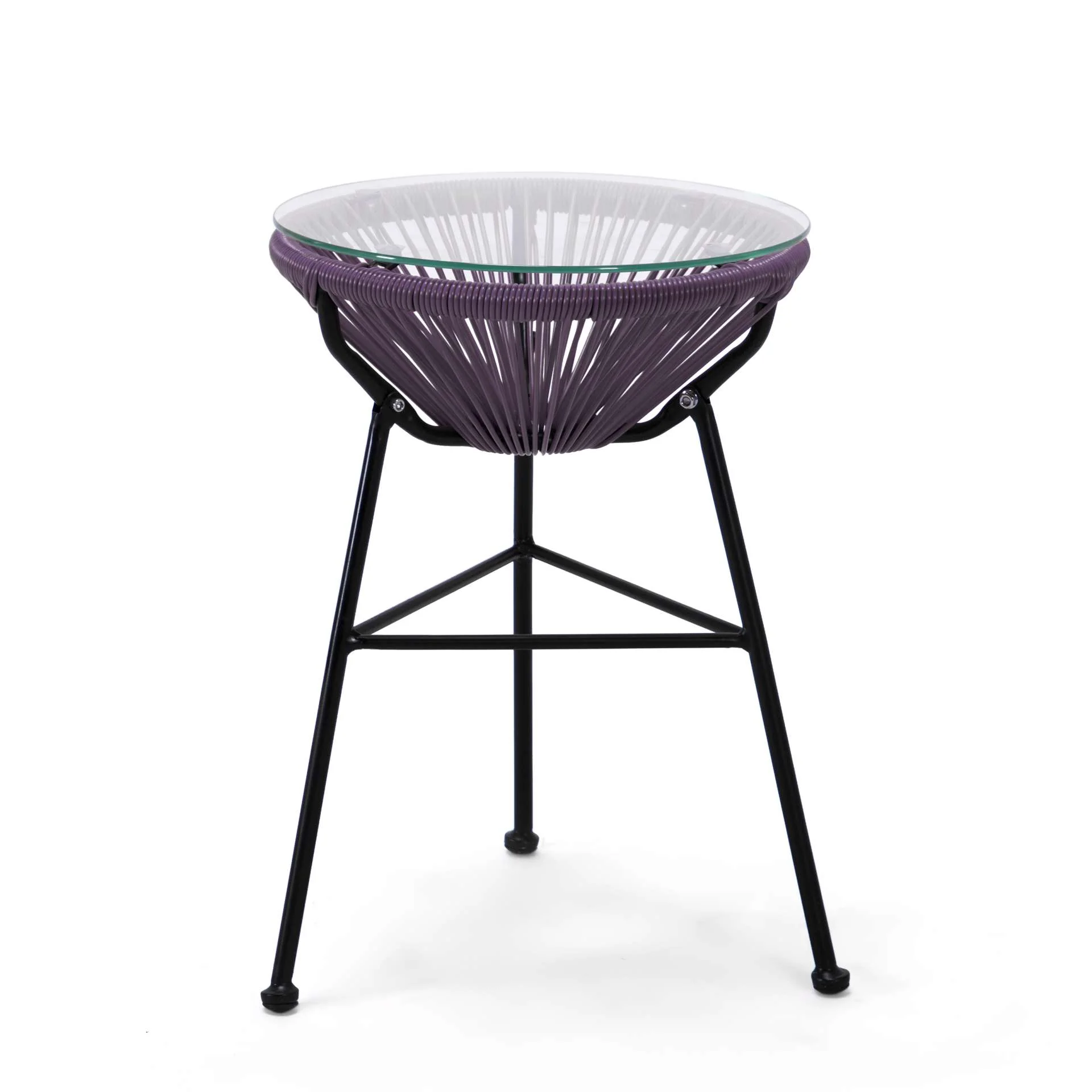 LeisureMod Montara 3 Piece Outdoor Lounge Patio Chair With Glass Top Table - Image 58