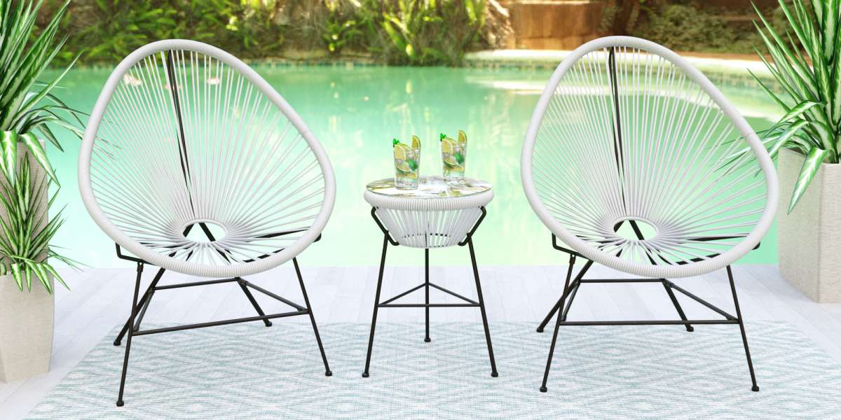 LeisureMod Montara 3 Piece Outdoor Lounge Patio Chair With Glass Top Table - Image 77