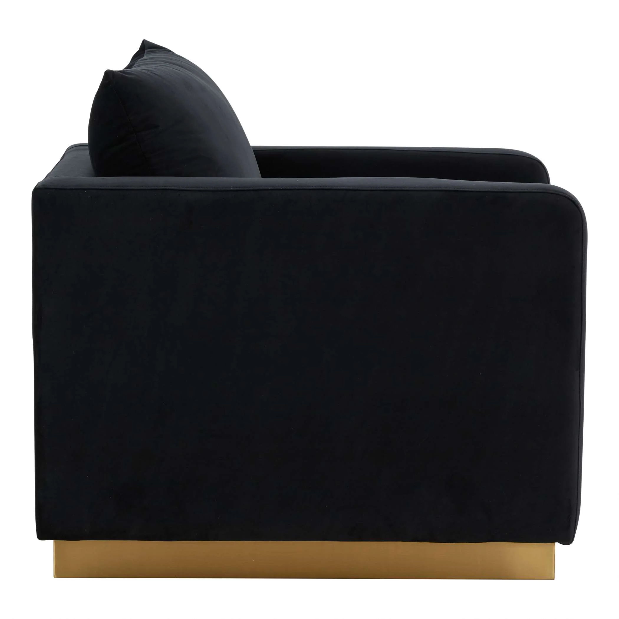 LeisureMod Nervo Velvet Accent Armchair With Gold Frame - Image 10
