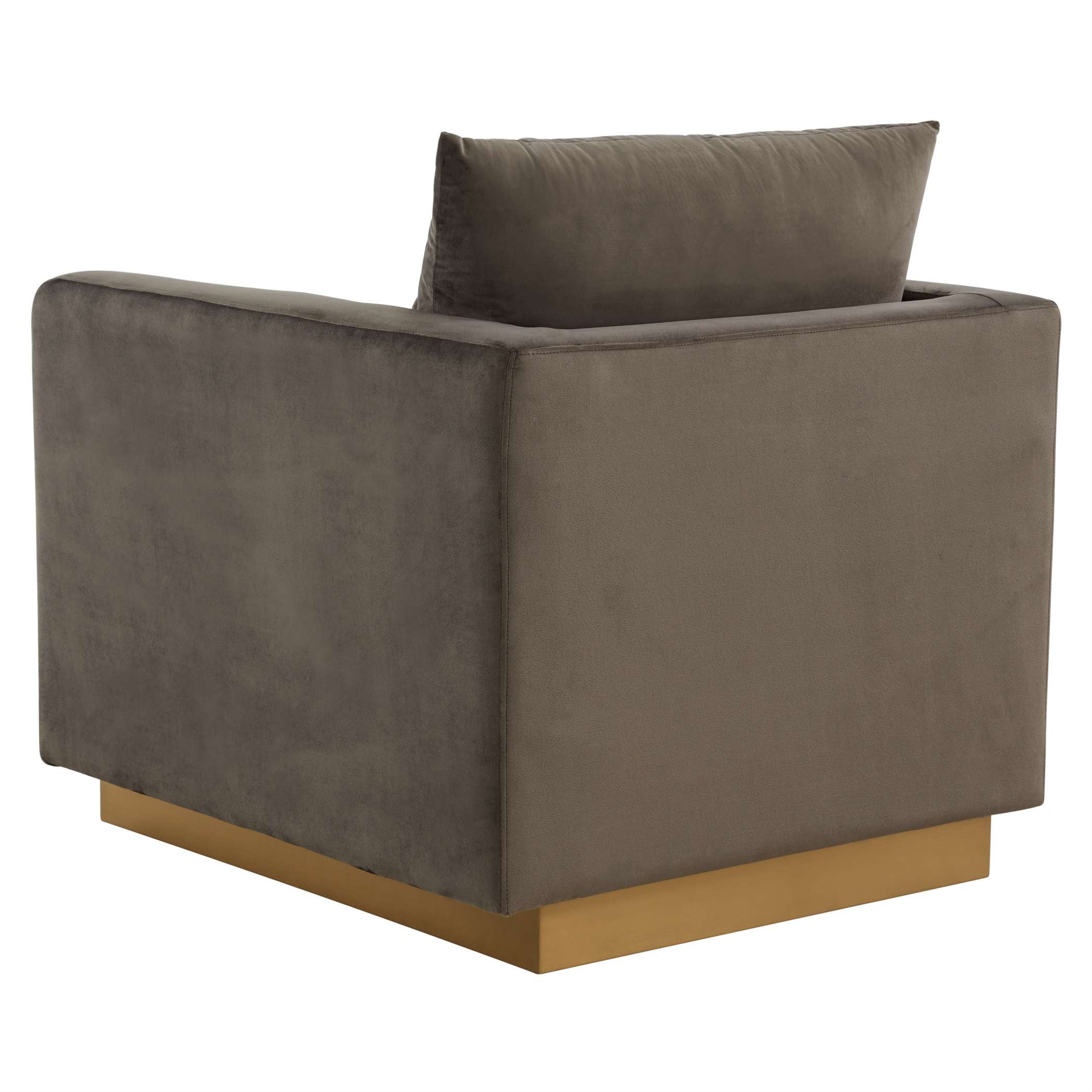 LeisureMod Nervo Velvet Accent Armchair With Gold Frame - Image 15