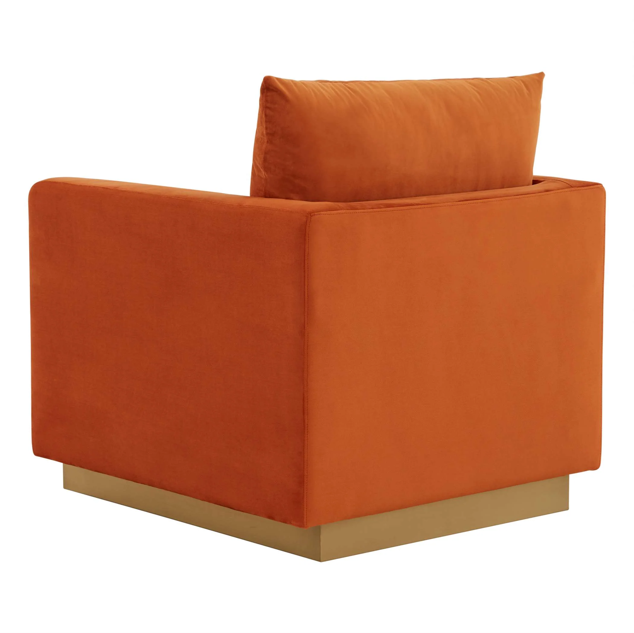 LeisureMod Nervo Velvet Accent Armchair With Gold Frame - Image 20