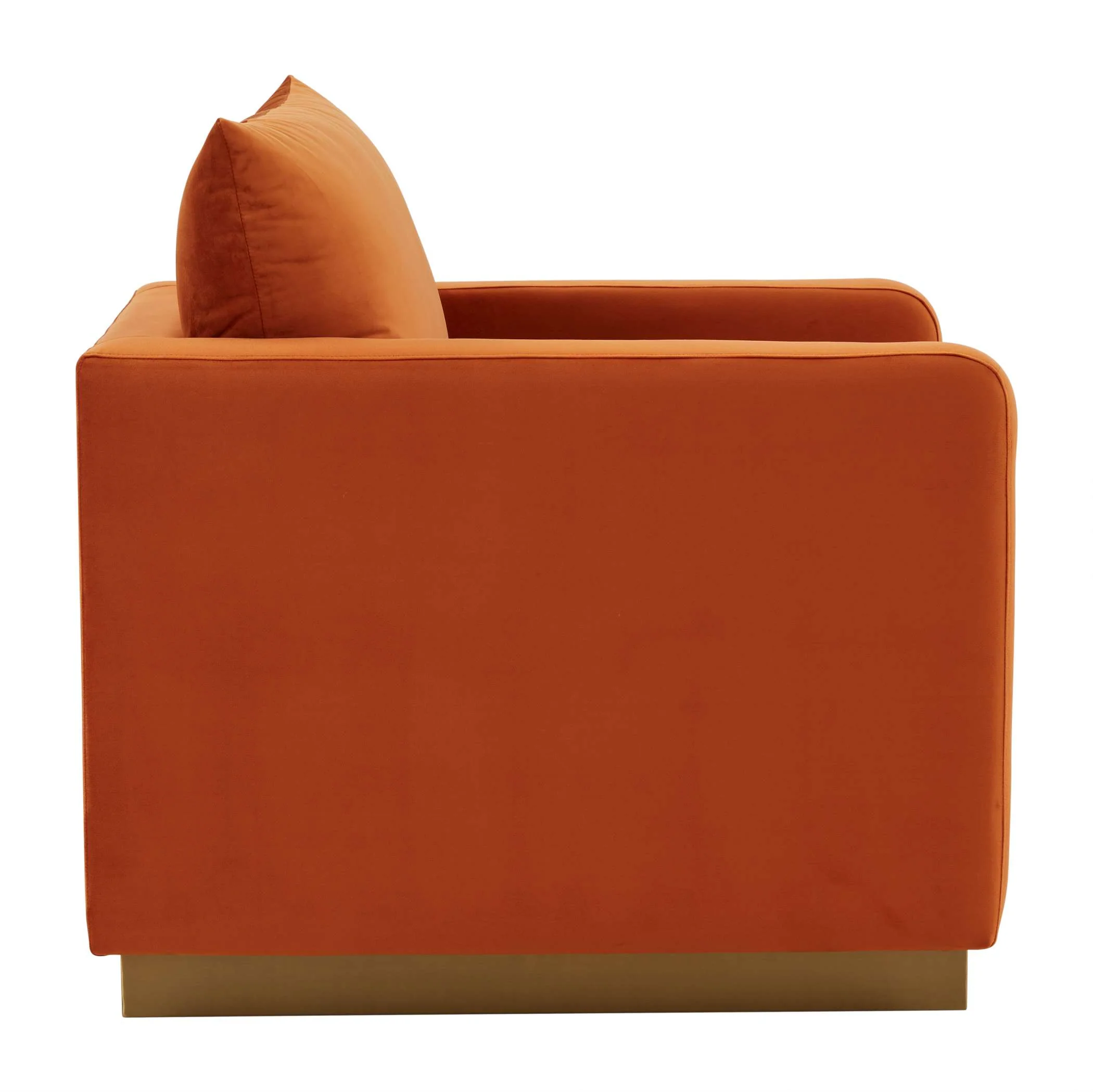 LeisureMod Nervo Velvet Accent Armchair With Gold Frame - Image 21