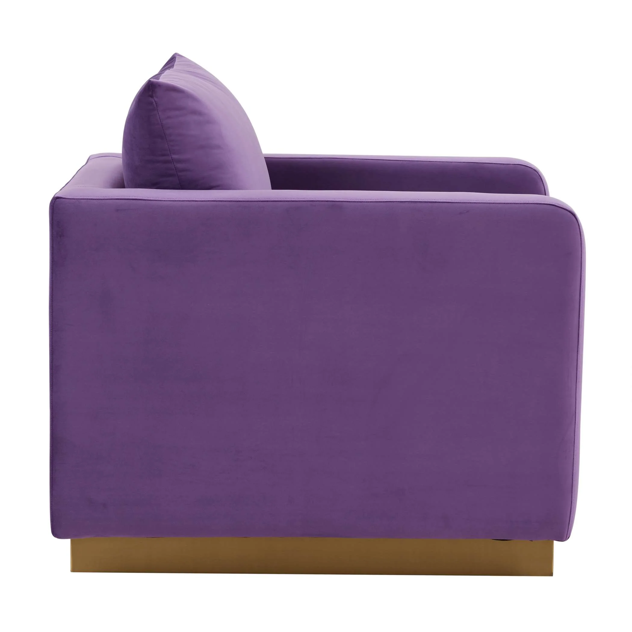 LeisureMod Nervo Velvet Accent Armchair With Gold Frame - Image 28