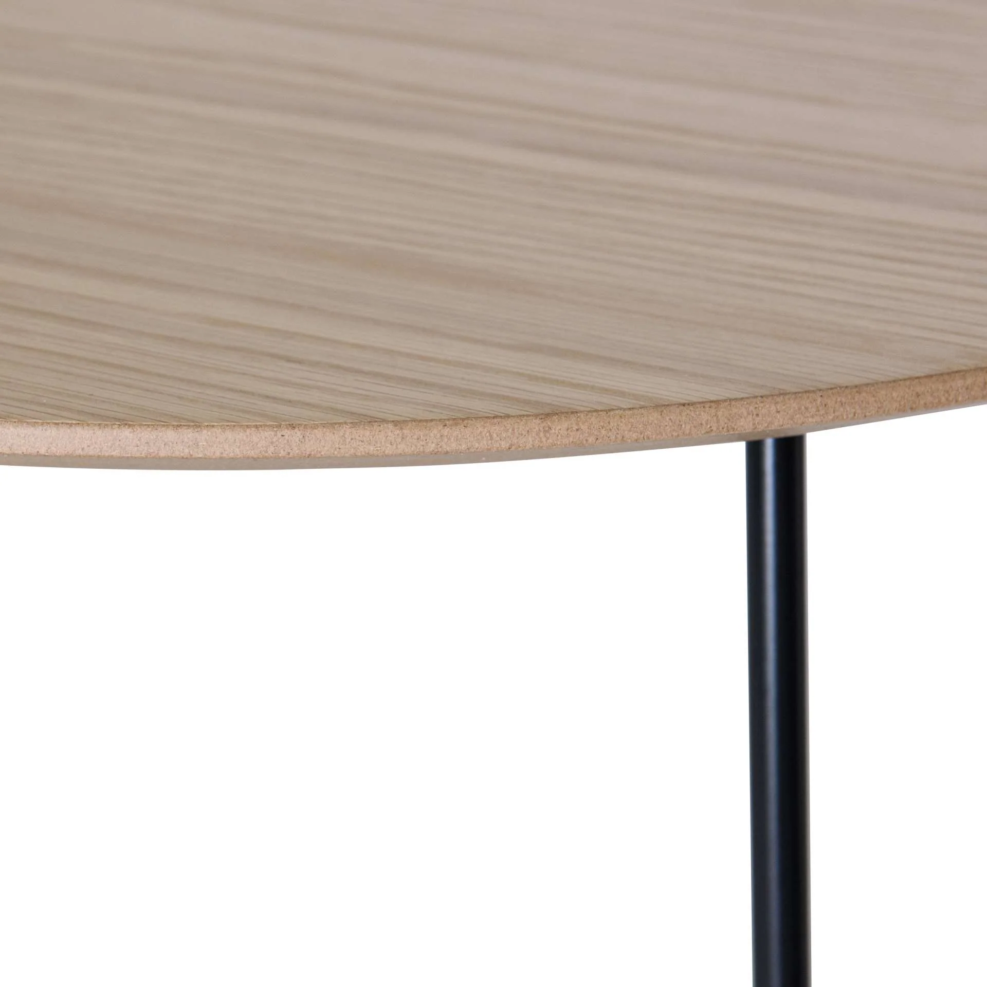 LeisureMod Pemborke Mid Century Modern Round Coffee Table with Wood Top and Powder Coated Iron Frame Accent Table for Living Room and Bedroom - Image 5