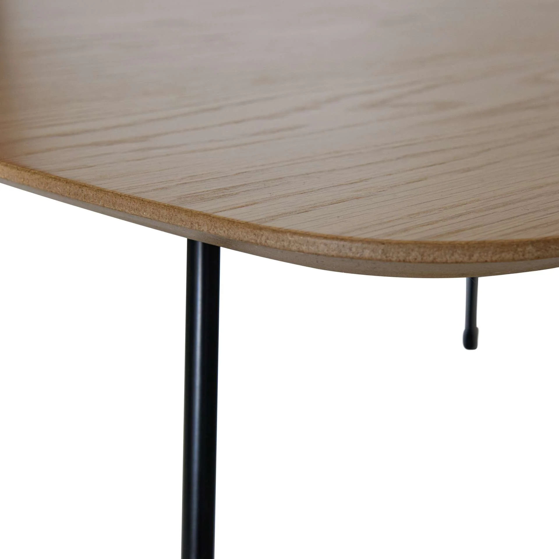 LeisureMod Pemborke Mid Century Modern Square Coffee Table with Wood Top and Powder Coated Iron Frame - Image 3