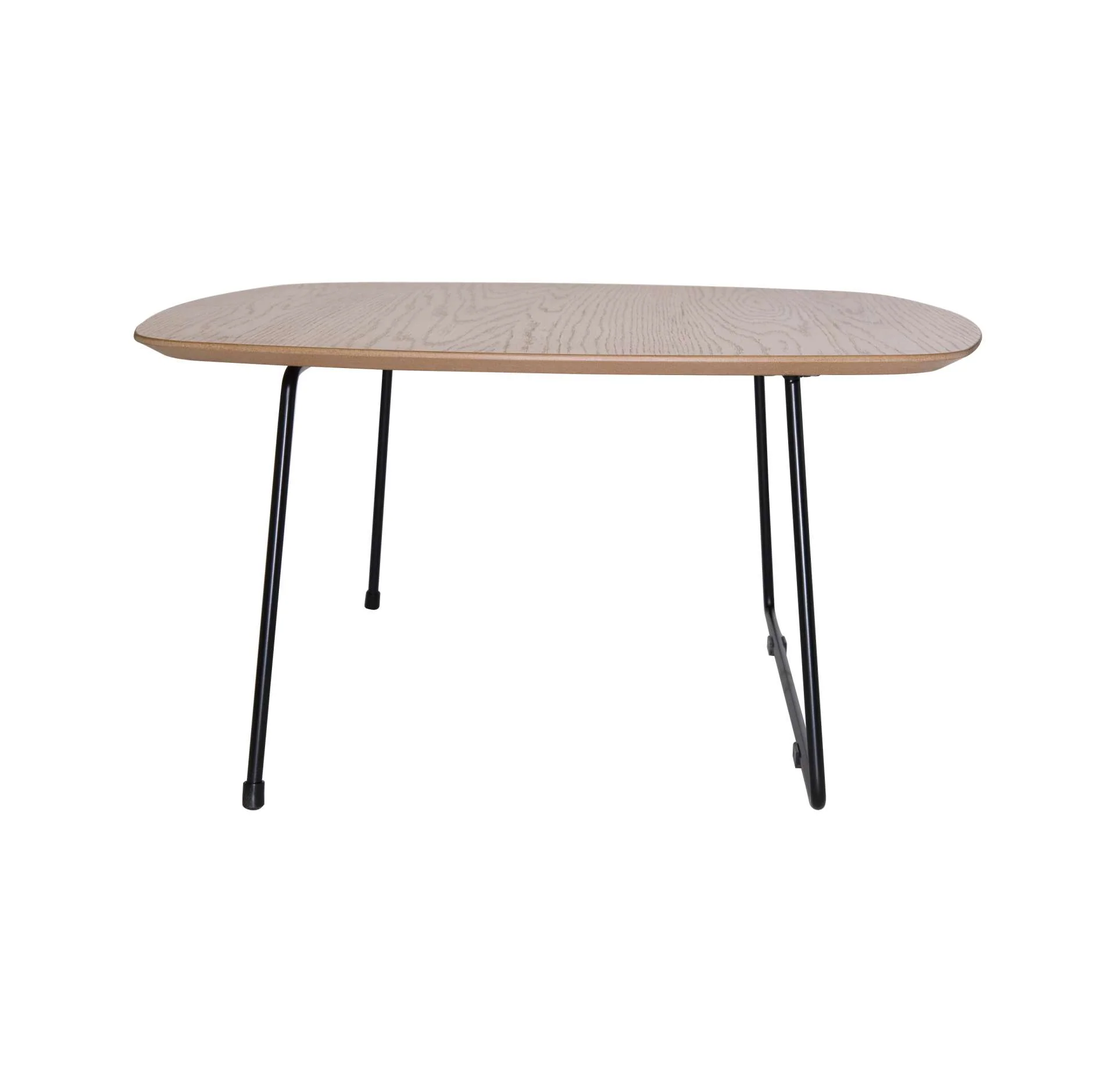 LeisureMod Pemborke Mid Century Modern Square Coffee Table with Wood Top and Powder Coated Iron Frame - Image 5