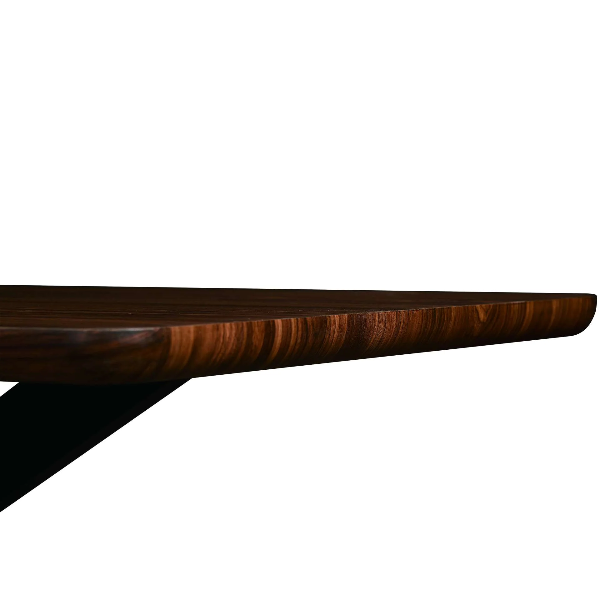 LeisureMod Ravenna 63" Rectangular Wood Dining Table With Modern Metal Base - Image 11