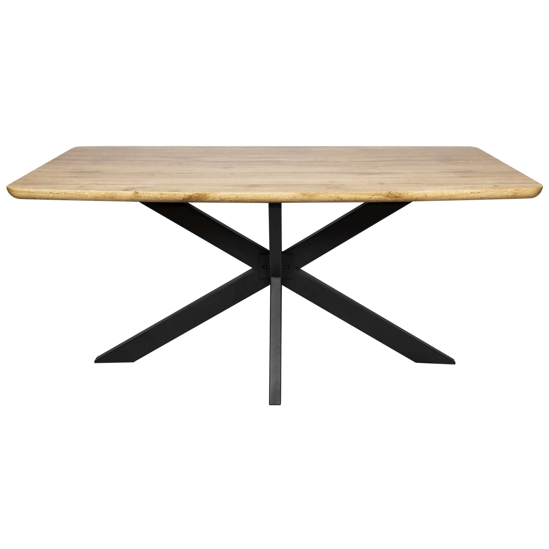 LeisureMod Ravenna 63" Rectangular Wood Dining Table With Modern Metal Base - Image 24