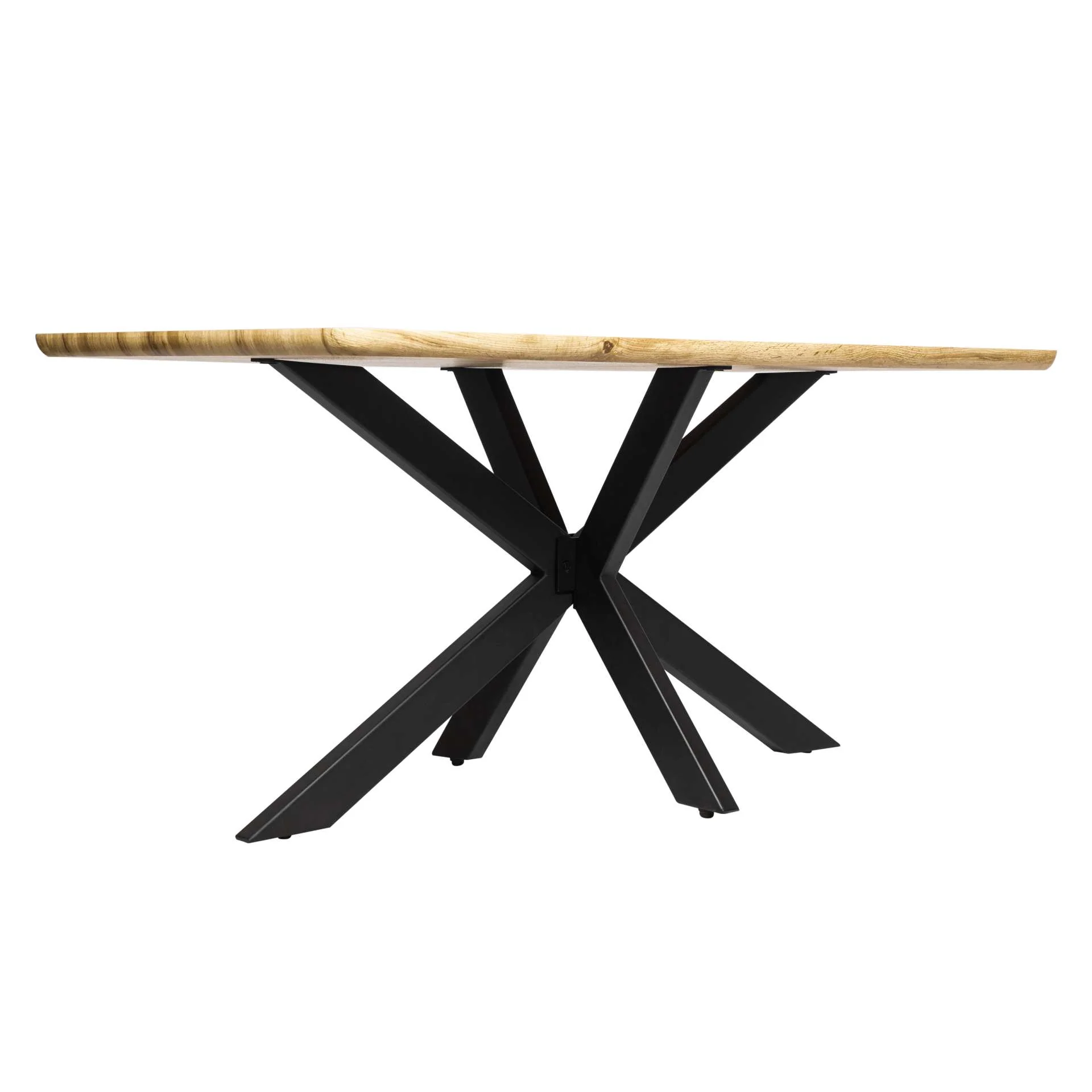LeisureMod Ravenna 63" Rectangular Wood Dining Table With Modern Metal Base - Image 27