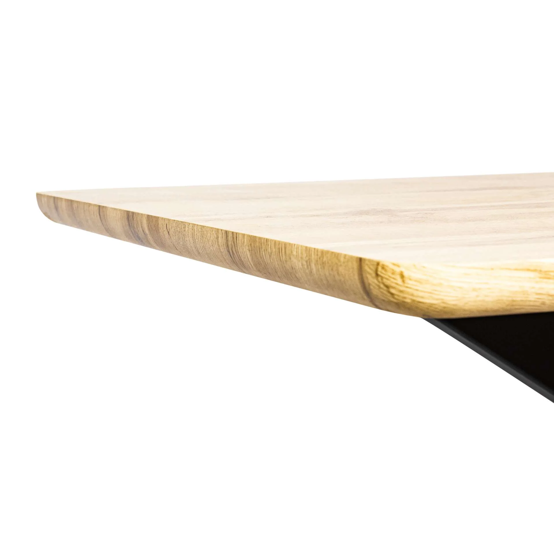 LeisureMod Ravenna 63" Rectangular Wood Dining Table With Modern Metal Base - Image 29