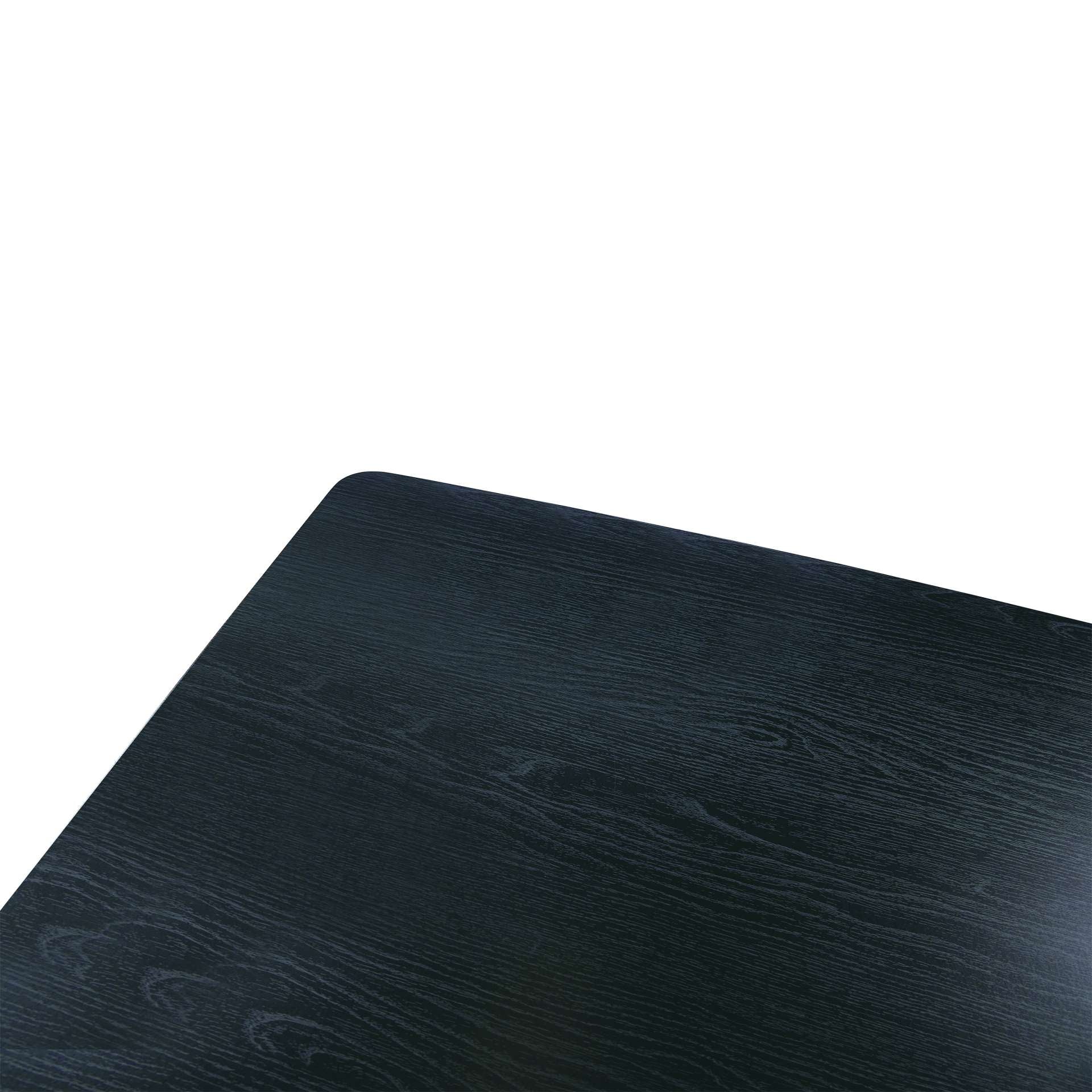 LeisureMod Ravenna 63" Rectangular Wood Dining Table With Modern Metal Base - Image 5