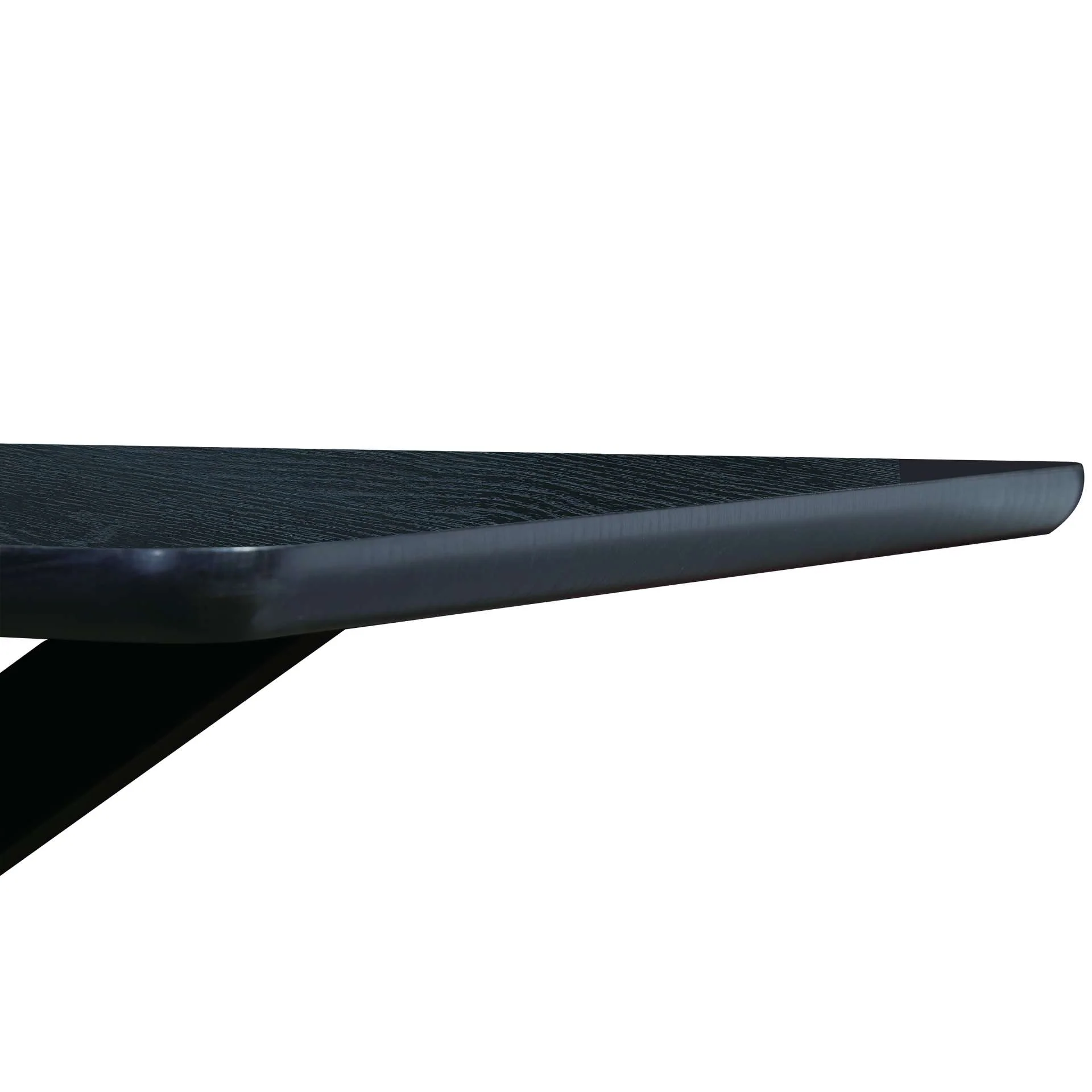 LeisureMod Ravenna 63" Rectangular Wood Dining Table With Modern Metal Base - Image 6