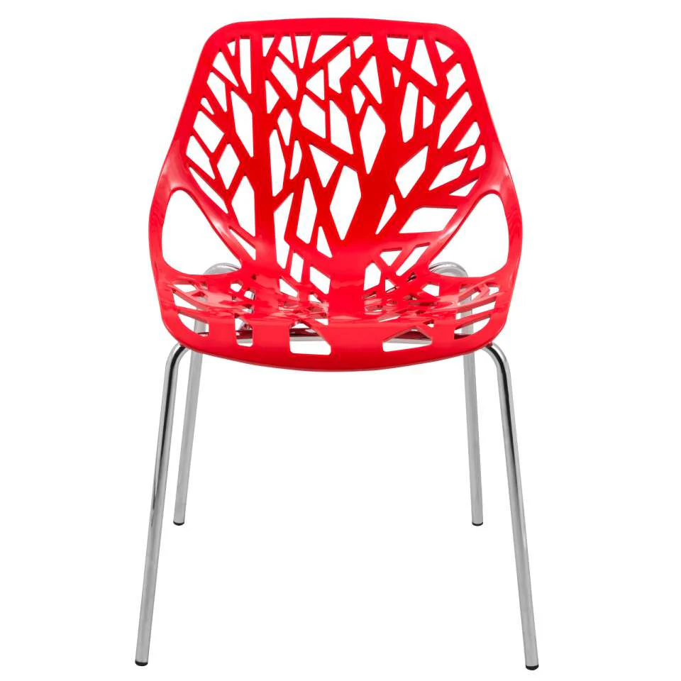 Leisuremod Ravenna Mid-Century Modern 5-Piece Metal Dining Set with 4 Stackable Plastic Chairs - Image 101