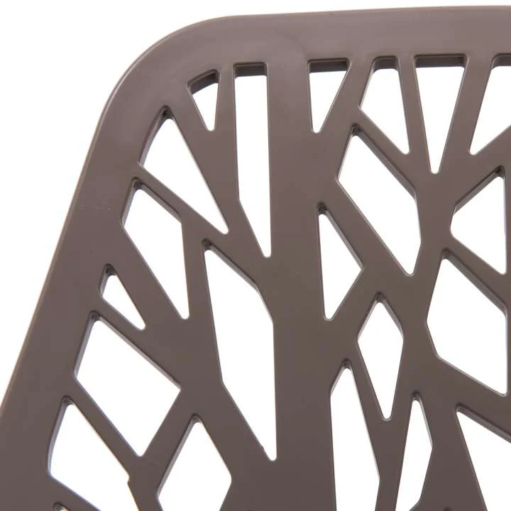 Leisuremod Ravenna Mid-Century Modern 5-Piece Metal Dining Set with 4 Stackable Plastic Chairs - Image 114