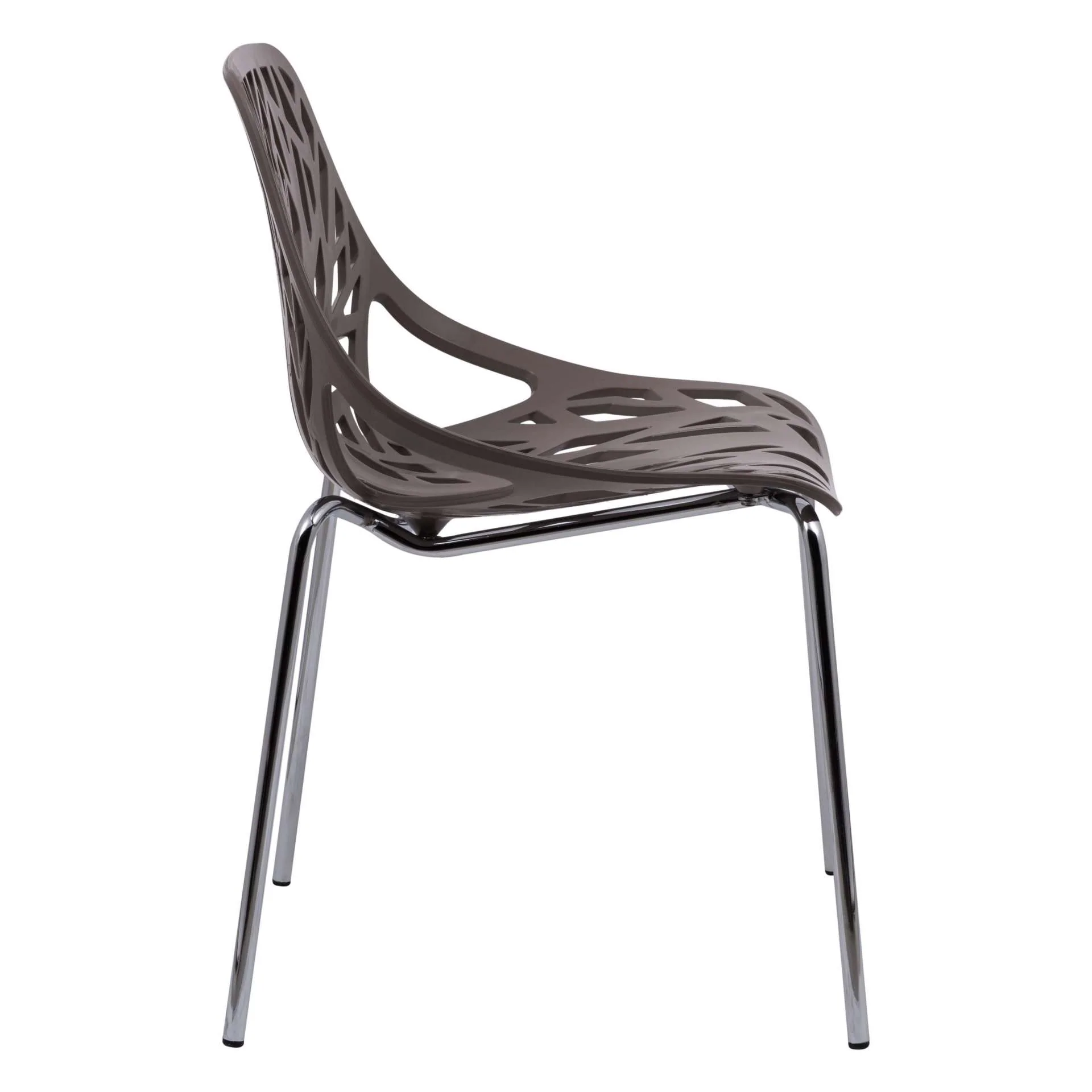 Leisuremod Ravenna Mid-Century Modern 5-Piece Metal Dining Set with 4 Stackable Plastic Chairs - Image 117