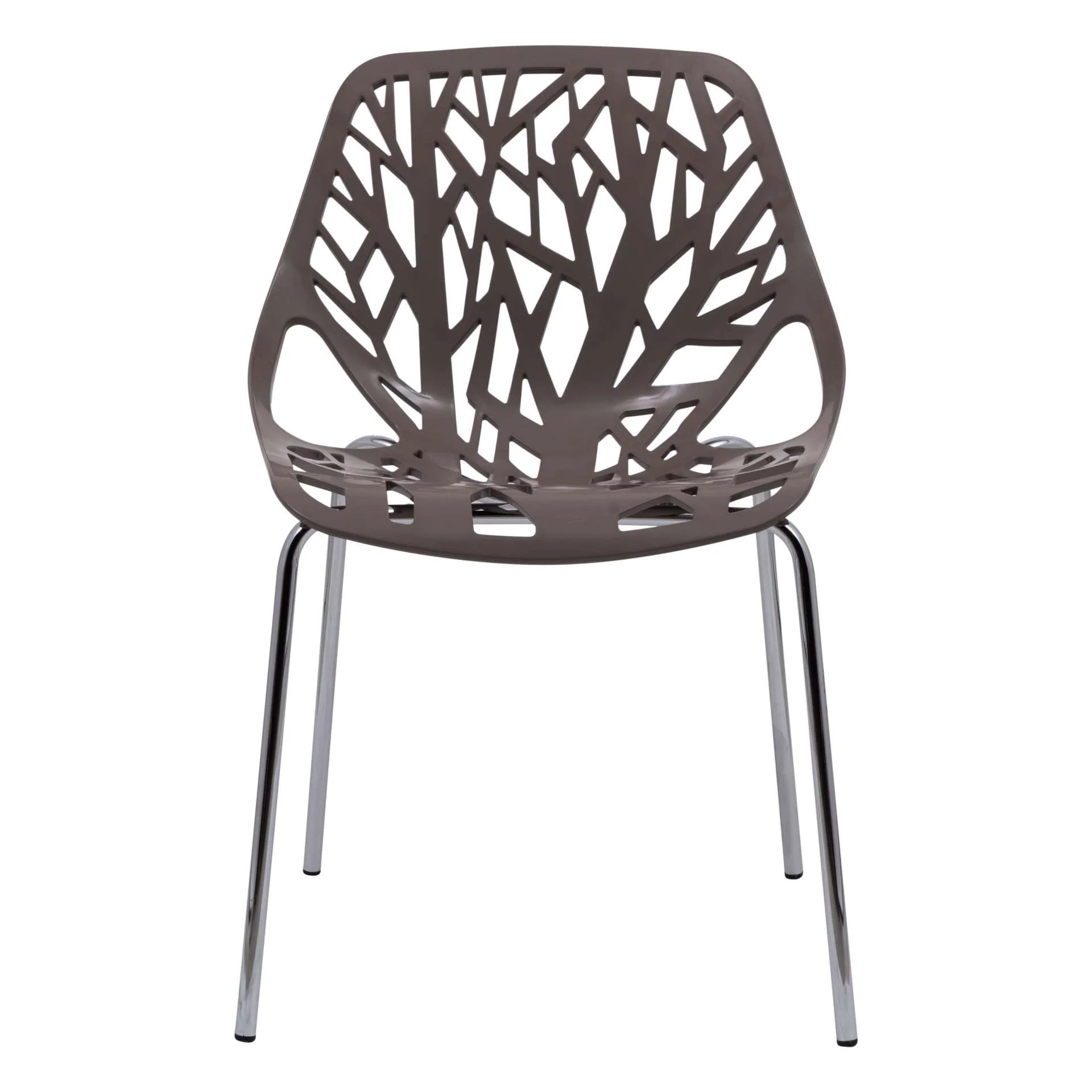 Leisuremod Ravenna Mid-Century Modern 5-Piece Metal Dining Set with 4 Stackable Plastic Chairs - Image 119