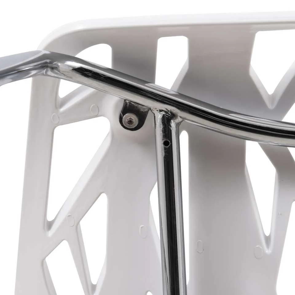 Leisuremod Ravenna Mid-Century Modern 5-Piece Metal Dining Set with 4 Stackable Plastic Chairs - Image 134
