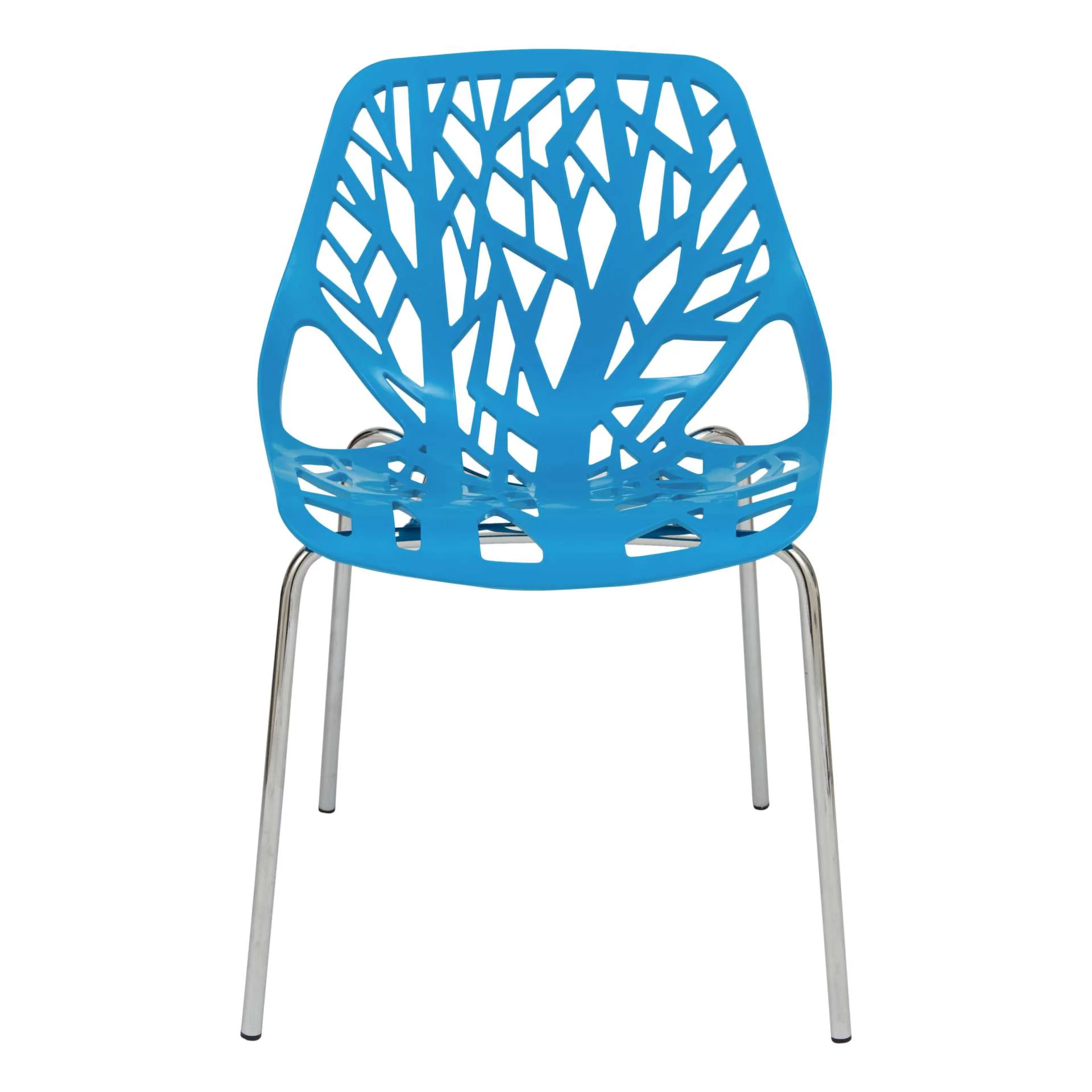 Leisuremod Ravenna Mid-Century Modern 5-Piece Metal Dining Set with 4 Stackable Plastic Chairs - Image 26