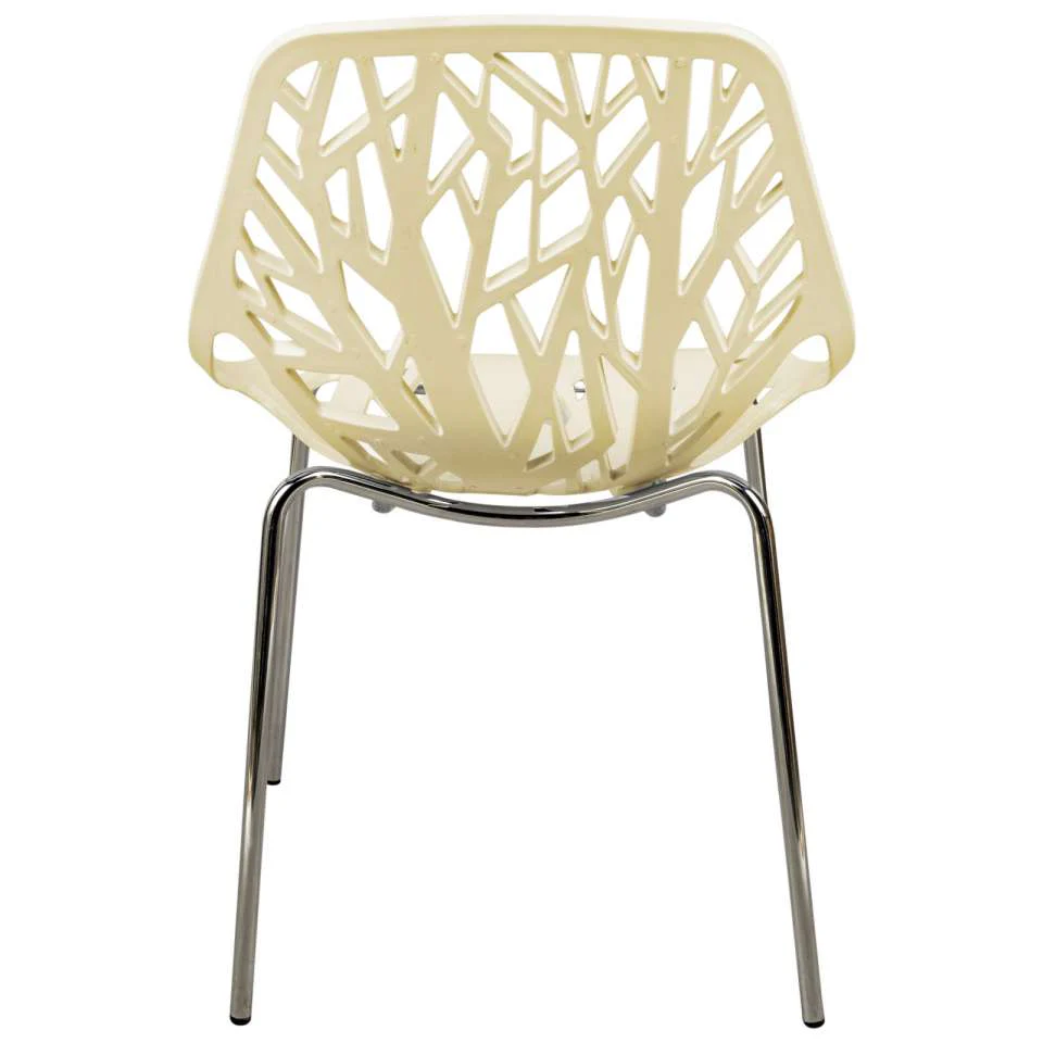 Leisuremod Ravenna Mid-Century Modern 5-Piece Metal Dining Set with 4 Stackable Plastic Chairs - Image 43