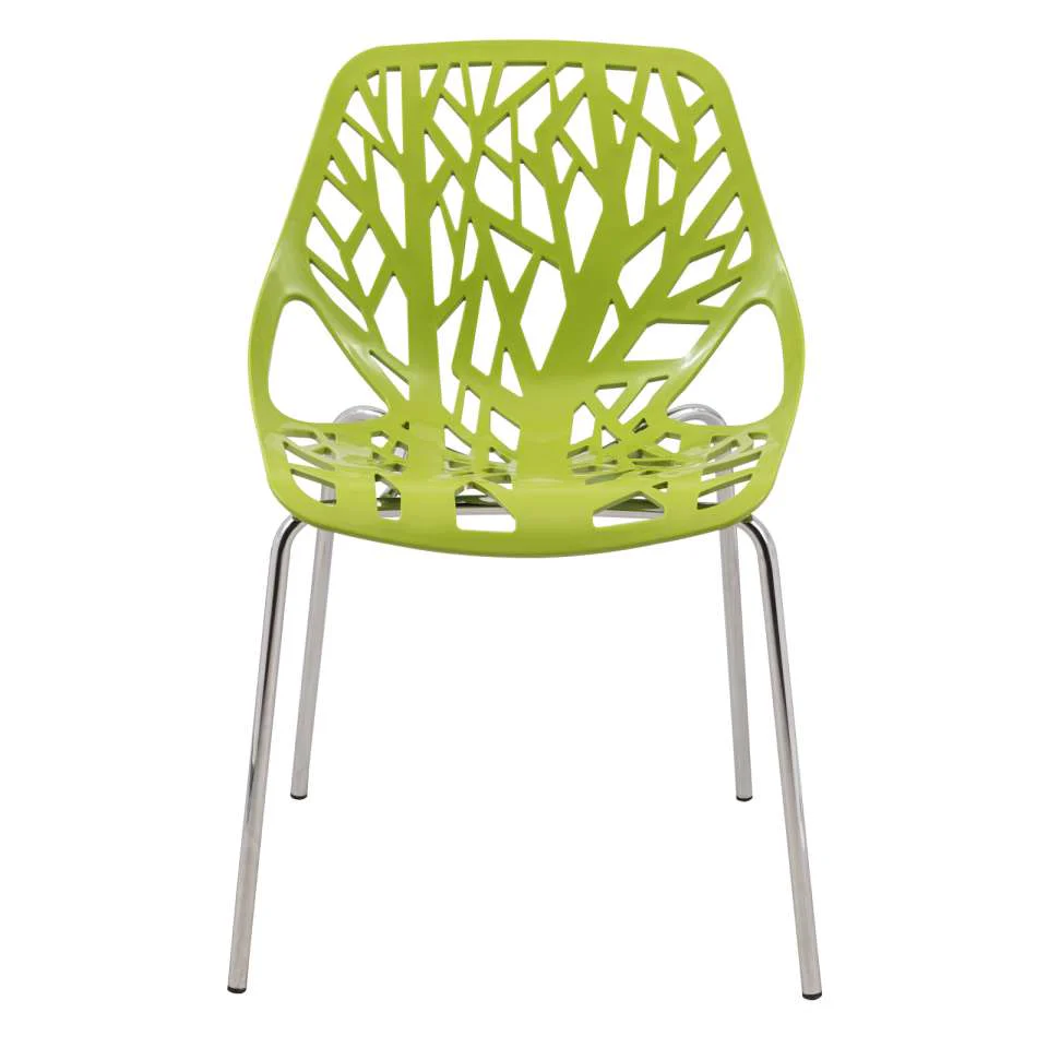 Leisuremod Ravenna Mid-Century Modern 5-Piece Metal Dining Set with 4 Stackable Plastic Chairs - Image 53