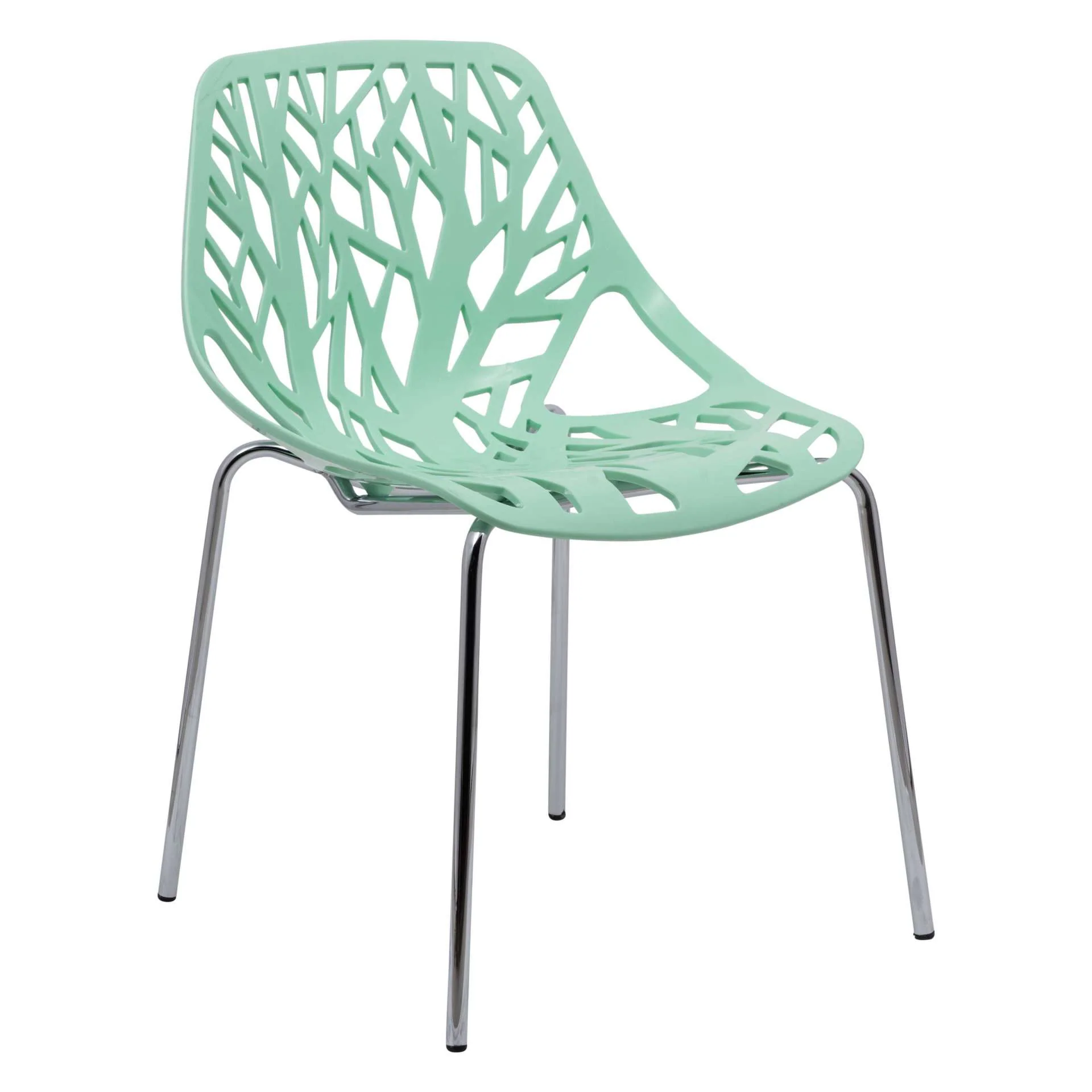 Leisuremod Ravenna Mid-Century Modern 5-Piece Metal Dining Set with 4 Stackable Plastic Chairs - Image 70