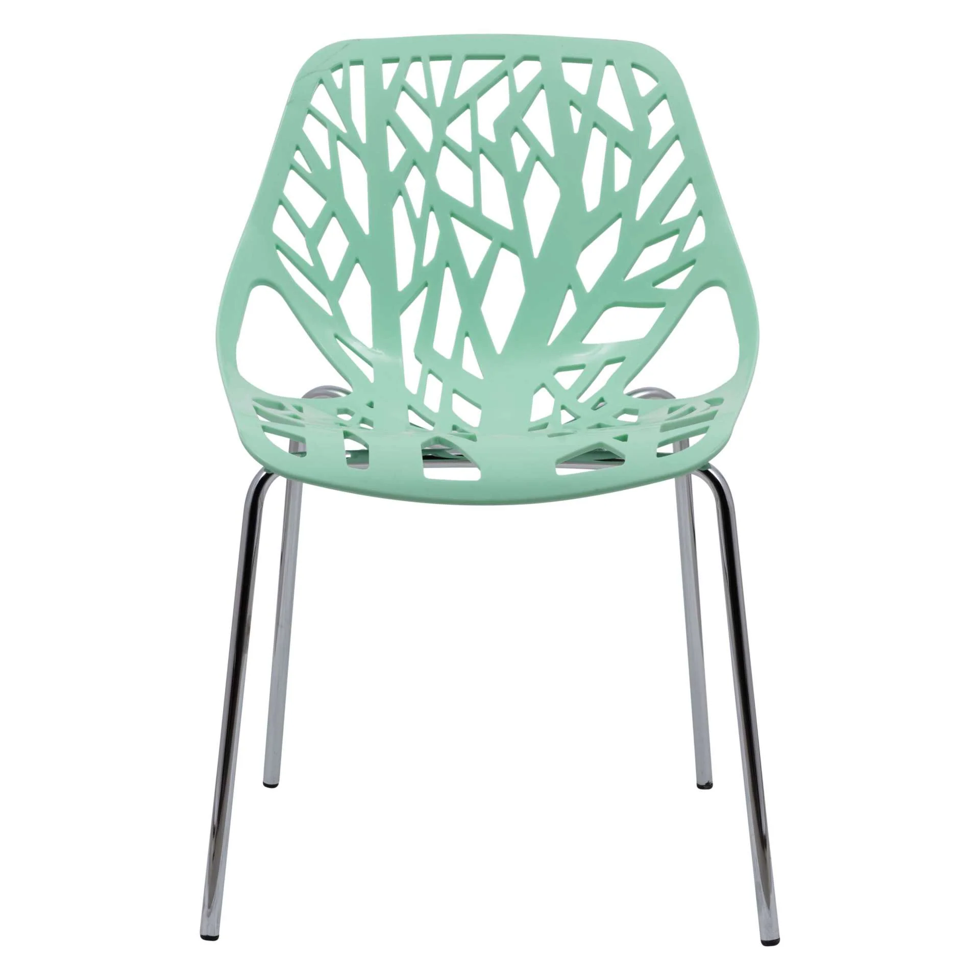 Leisuremod Ravenna Mid-Century Modern 5-Piece Metal Dining Set with 4 Stackable Plastic Chairs - Image 71
