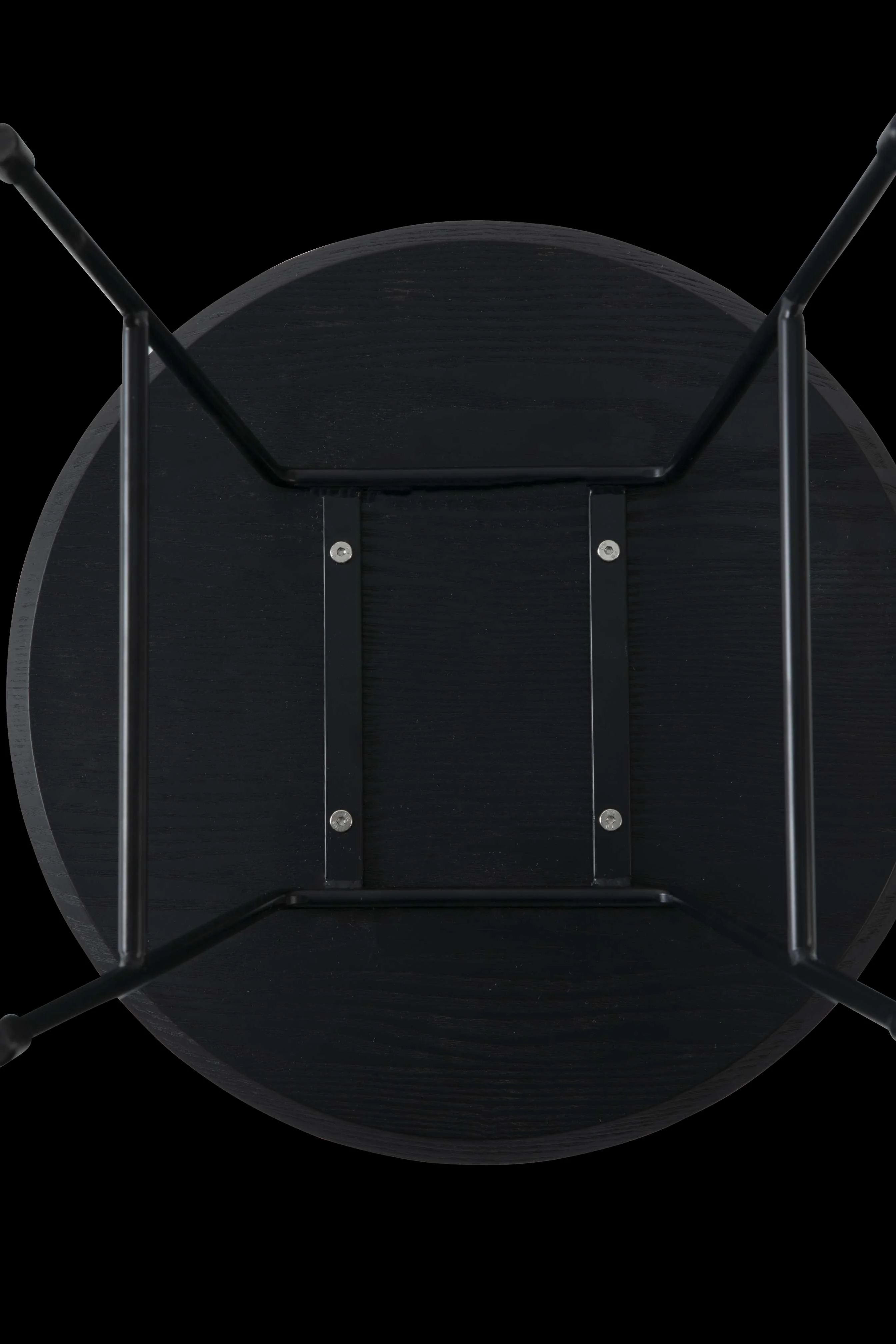 LeisureMod Rossmore Mid Century Modern Round Side Table With Black Steel Frame - Image 11