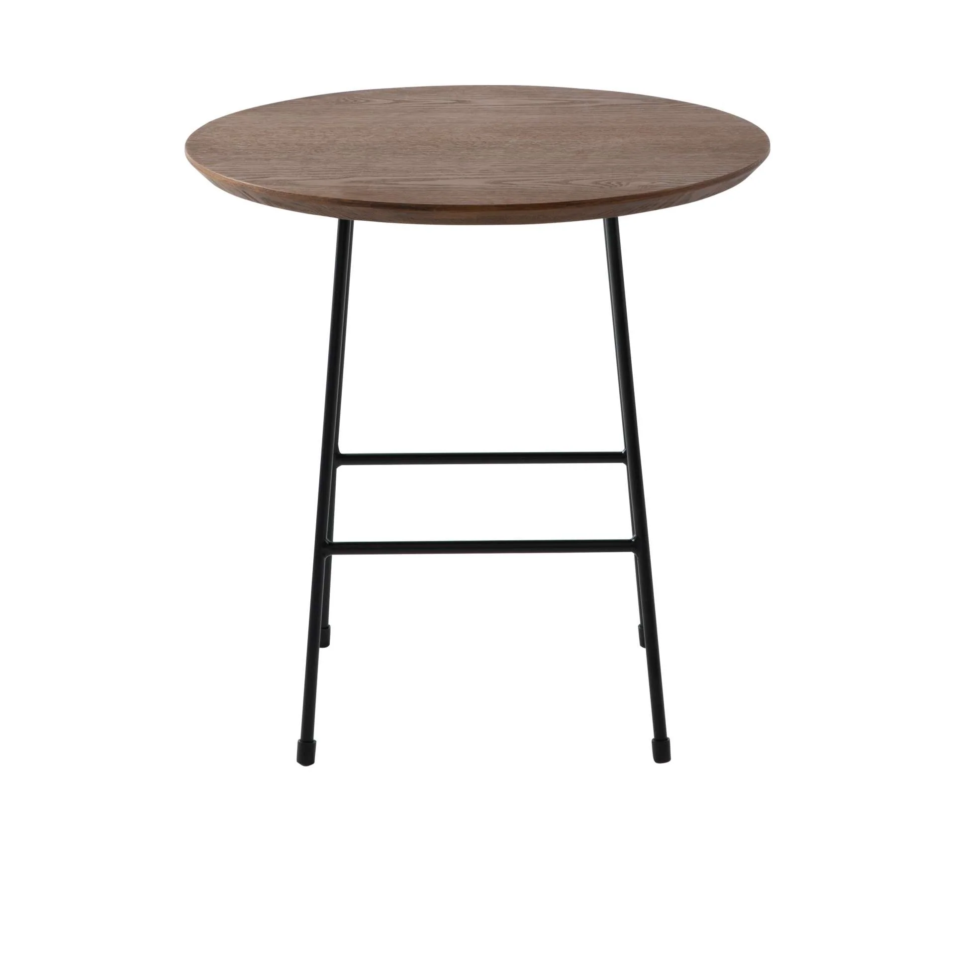 LeisureMod Rossmore Mid Century Modern Round Side Table With Black Steel Frame - Image 18