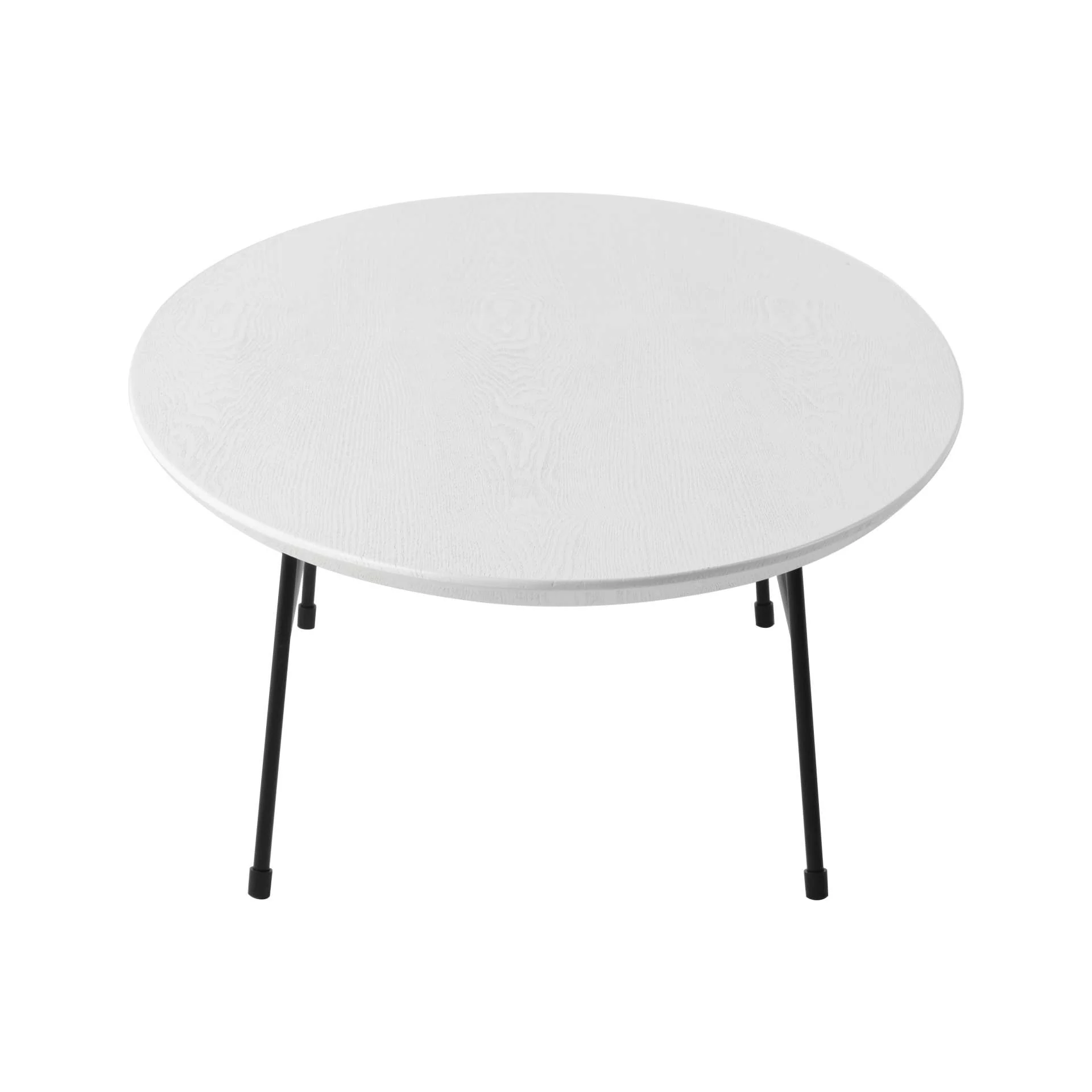 LeisureMod Rossmore Oval Coffee Table with Ash Veneer Top and Black Powder Coated Steel Frame - Image 11