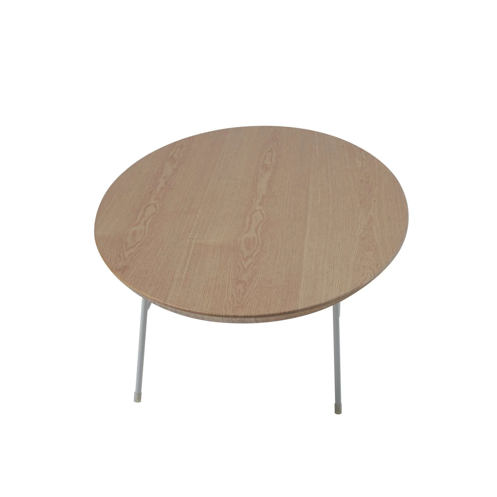 LeisureMod Rossmore Oval Coffee Table with Ash Veneer Top and White Powder Coated Steel Frame - Image 8
