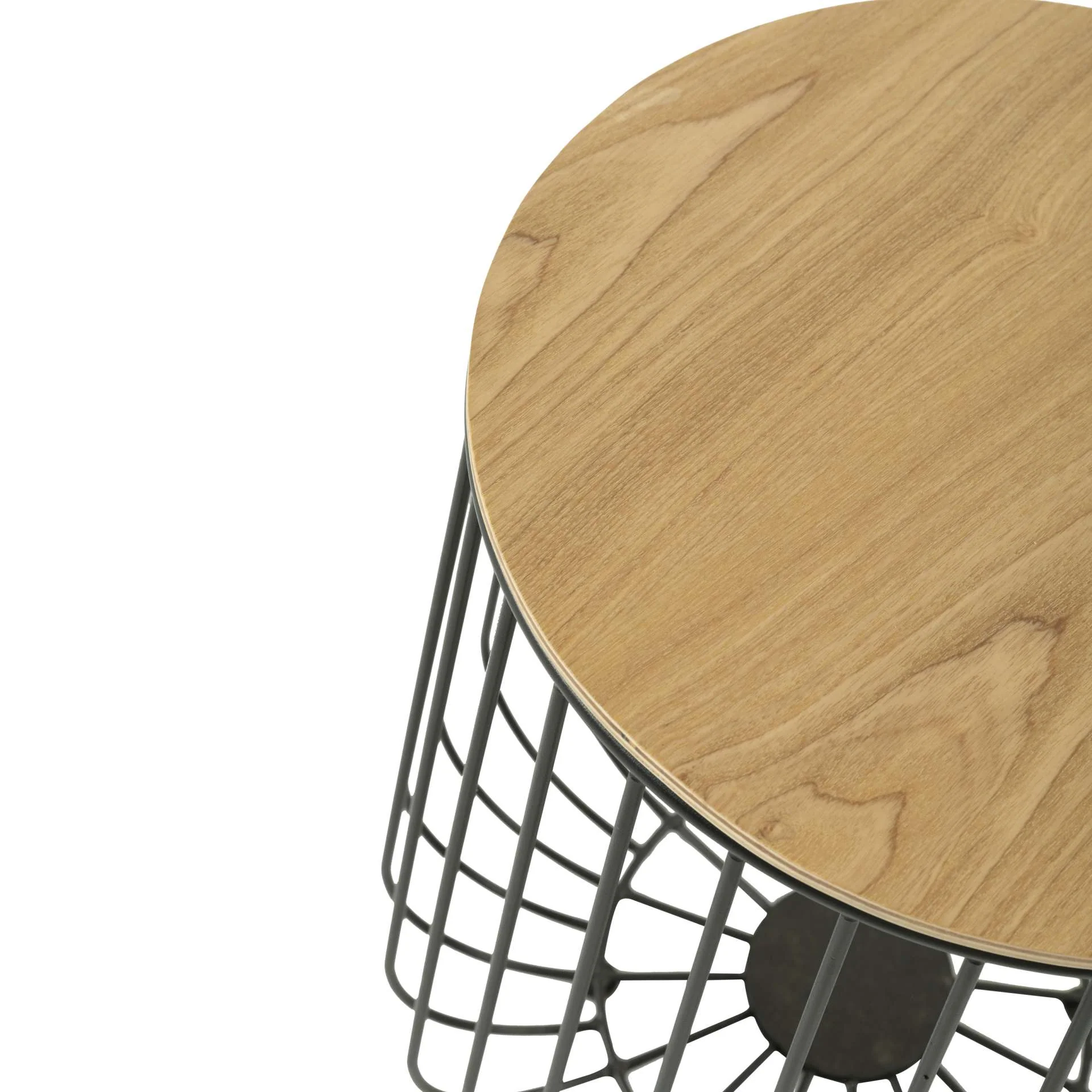 LeisureMod Runswick Modern Wood Top End Table With Metal Base - Image 12