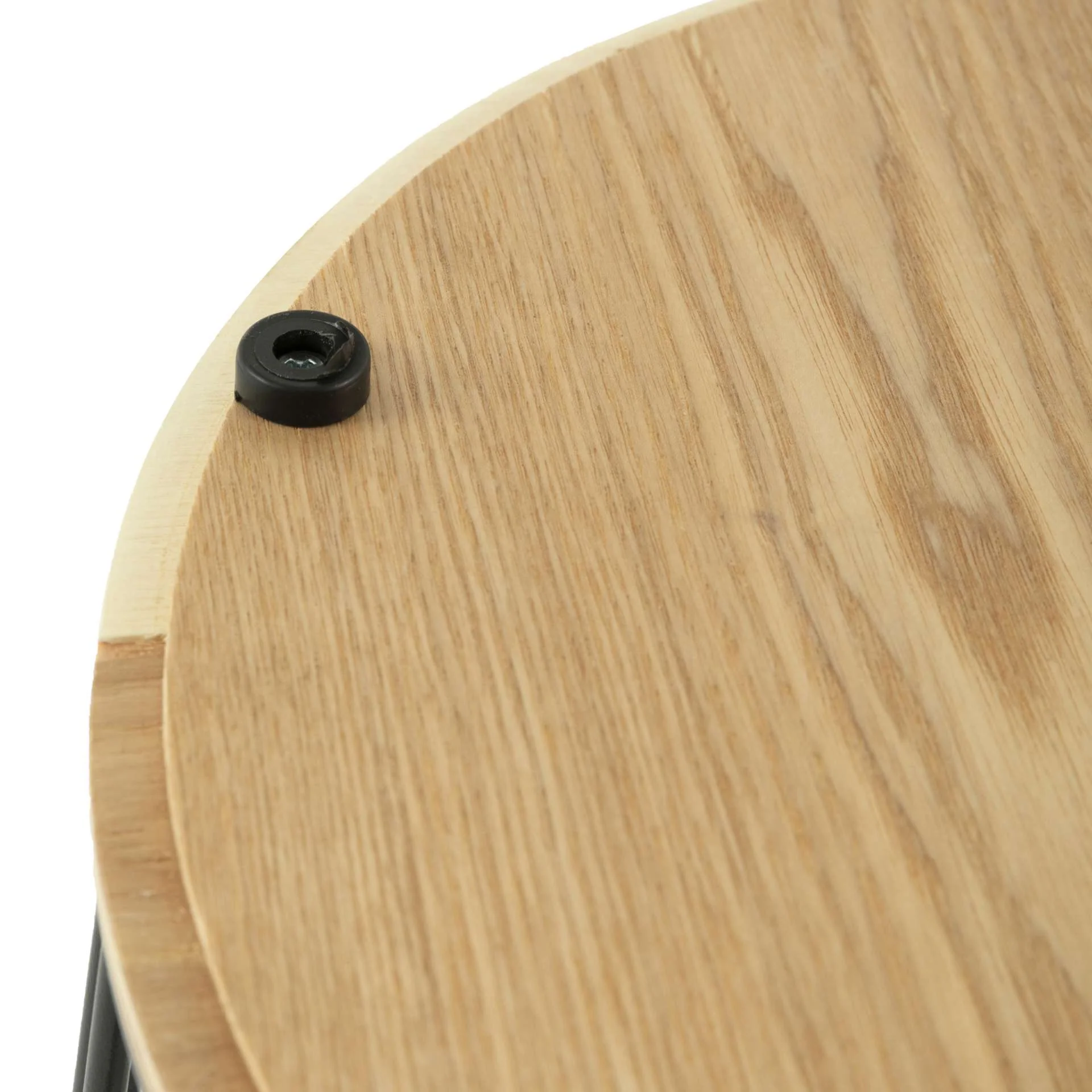 LeisureMod Runswick Modern Wood Top End Table With Metal Base - Image 13