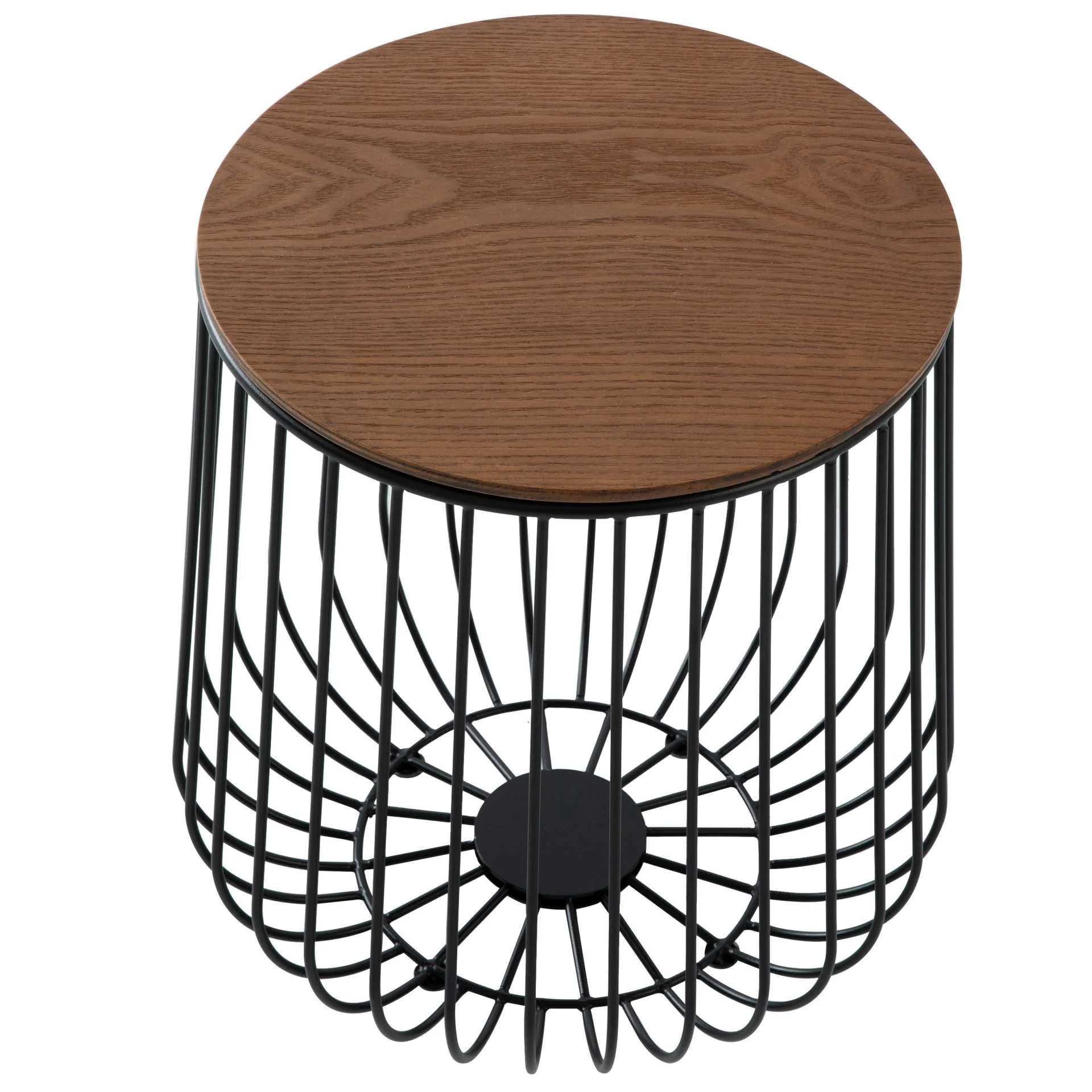 LeisureMod Runswick Modern Wood Top End Table With Metal Base - Image 16