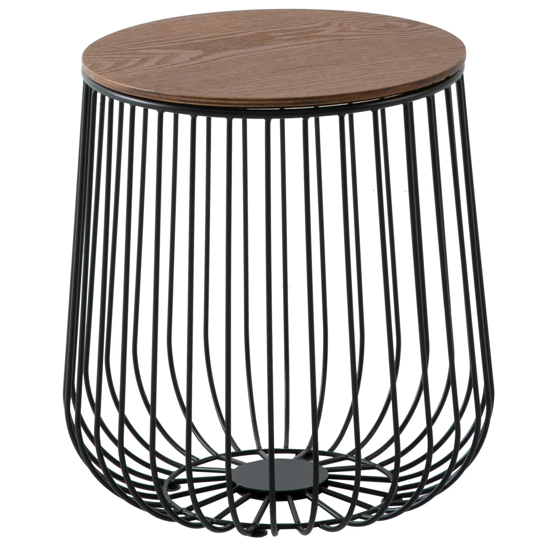 LeisureMod Runswick Modern Wood Top End Table With Metal Base - Image 17