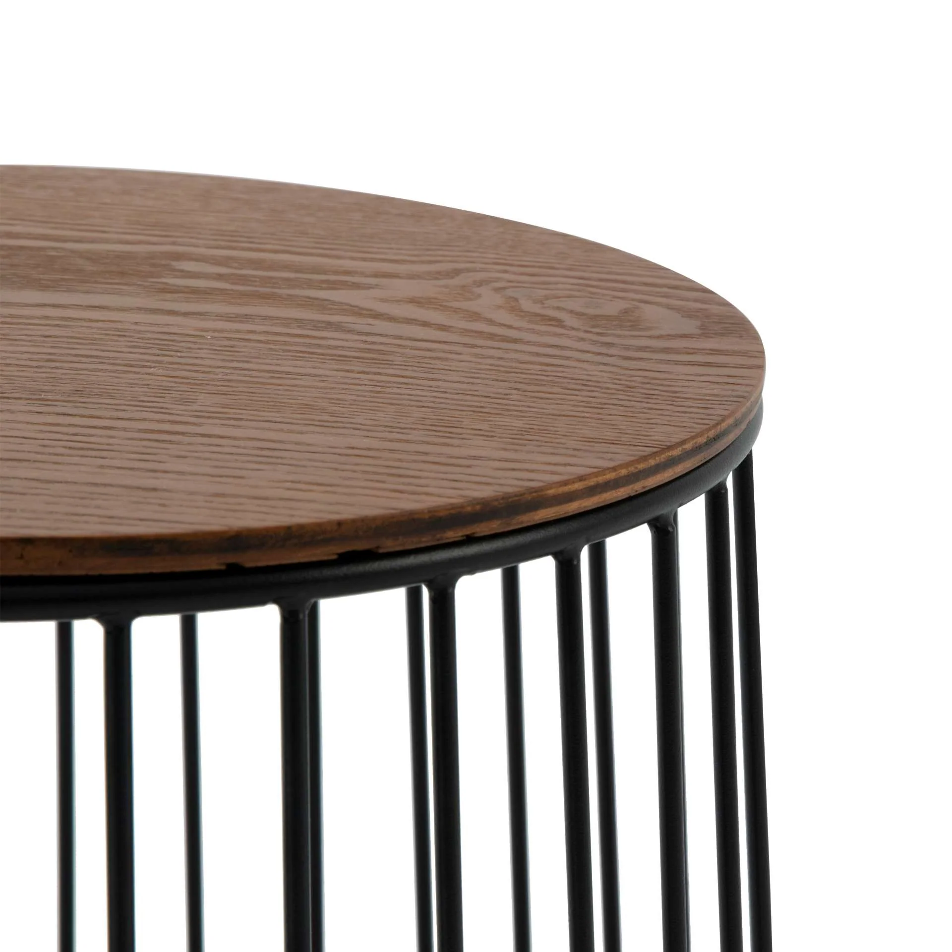 LeisureMod Runswick Modern Wood Top End Table With Metal Base - Image 19