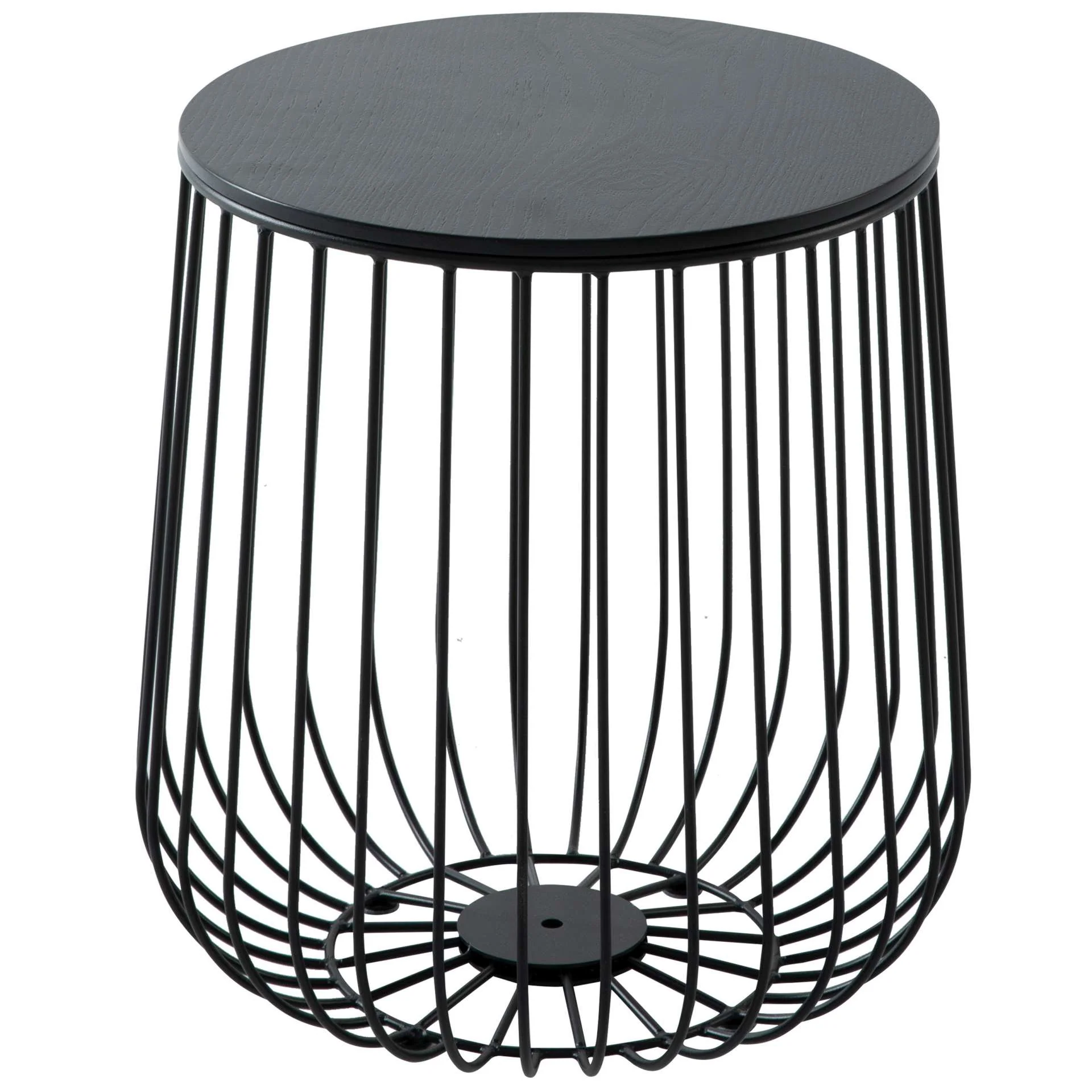 LeisureMod Runswick Modern Wood Top End Table With Metal Base - Image 3