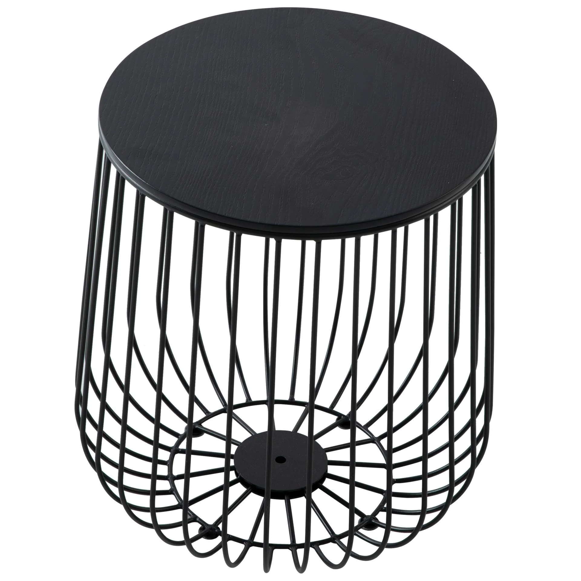 LeisureMod Runswick Modern Wood Top End Table With Metal Base - Image 4