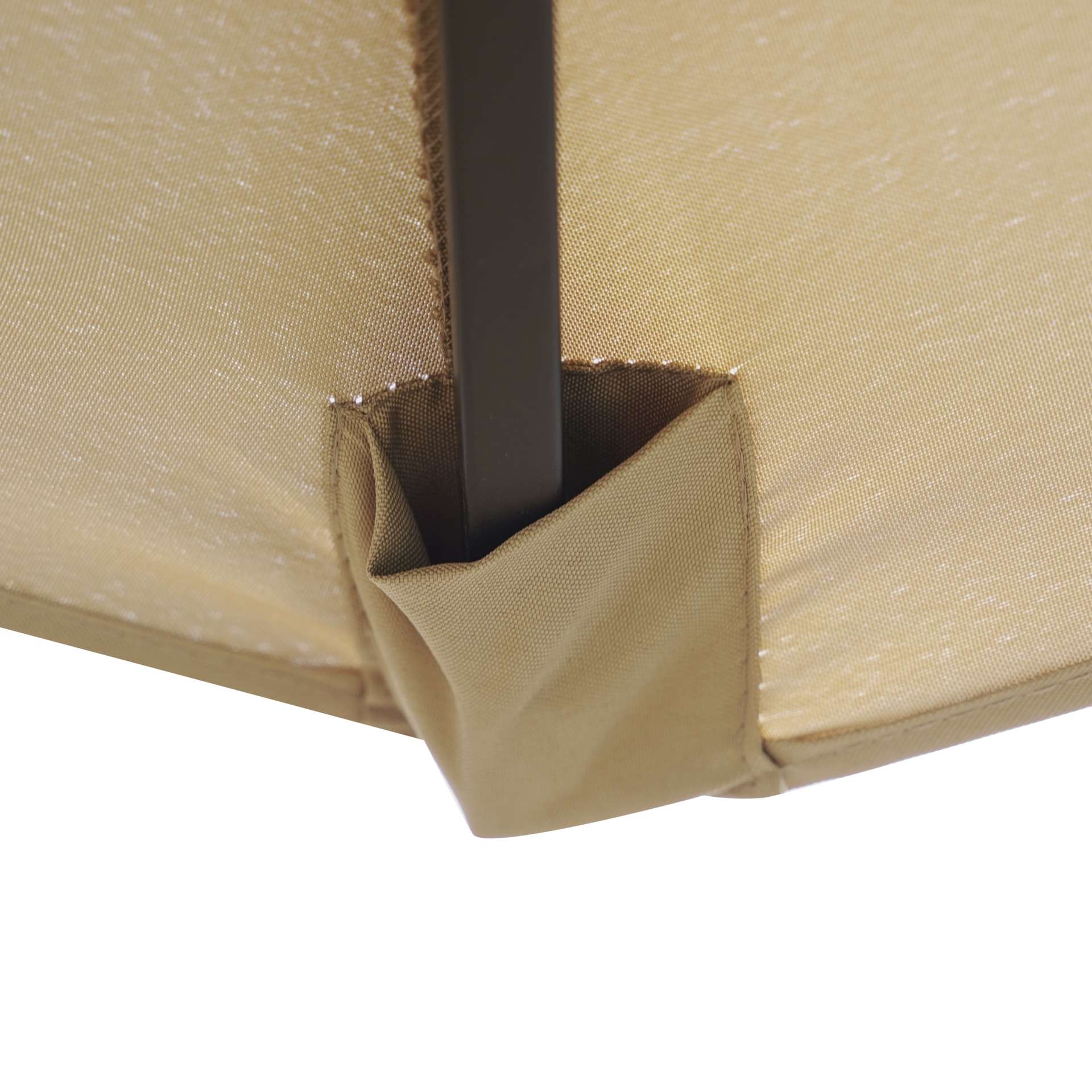 LeisureMod Sierra Modern 9 ft Steel Market Patio Umbrella With Solar Powerd LED & Tilt - Image 12