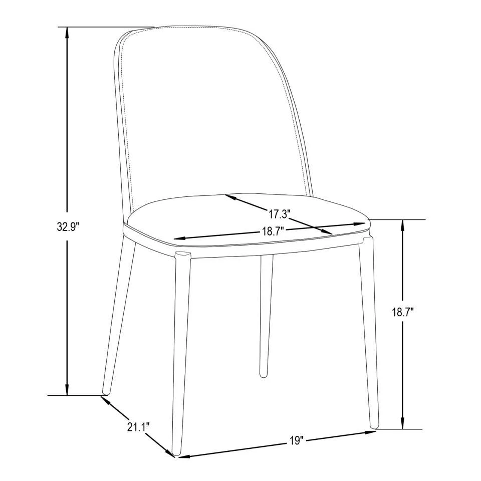 LeisureMod Tule Mid-Century Modern Dining Side Chair with Velvet Seat - TCBL18BU - Image 29