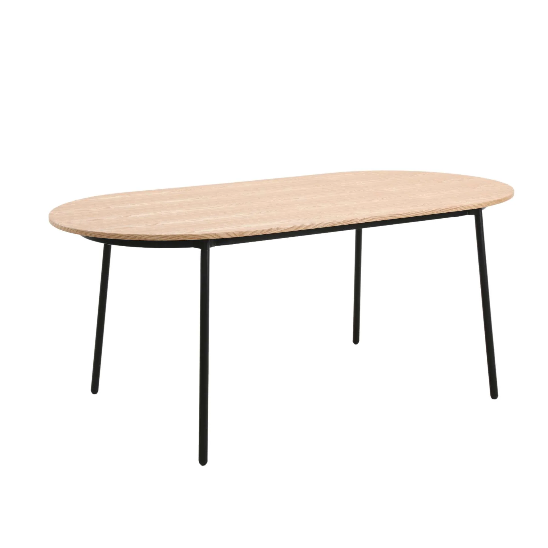 LeisureMod Tule Modern 71" Oval Dining Table with MDF Top and Black Steel Legs - Image 15