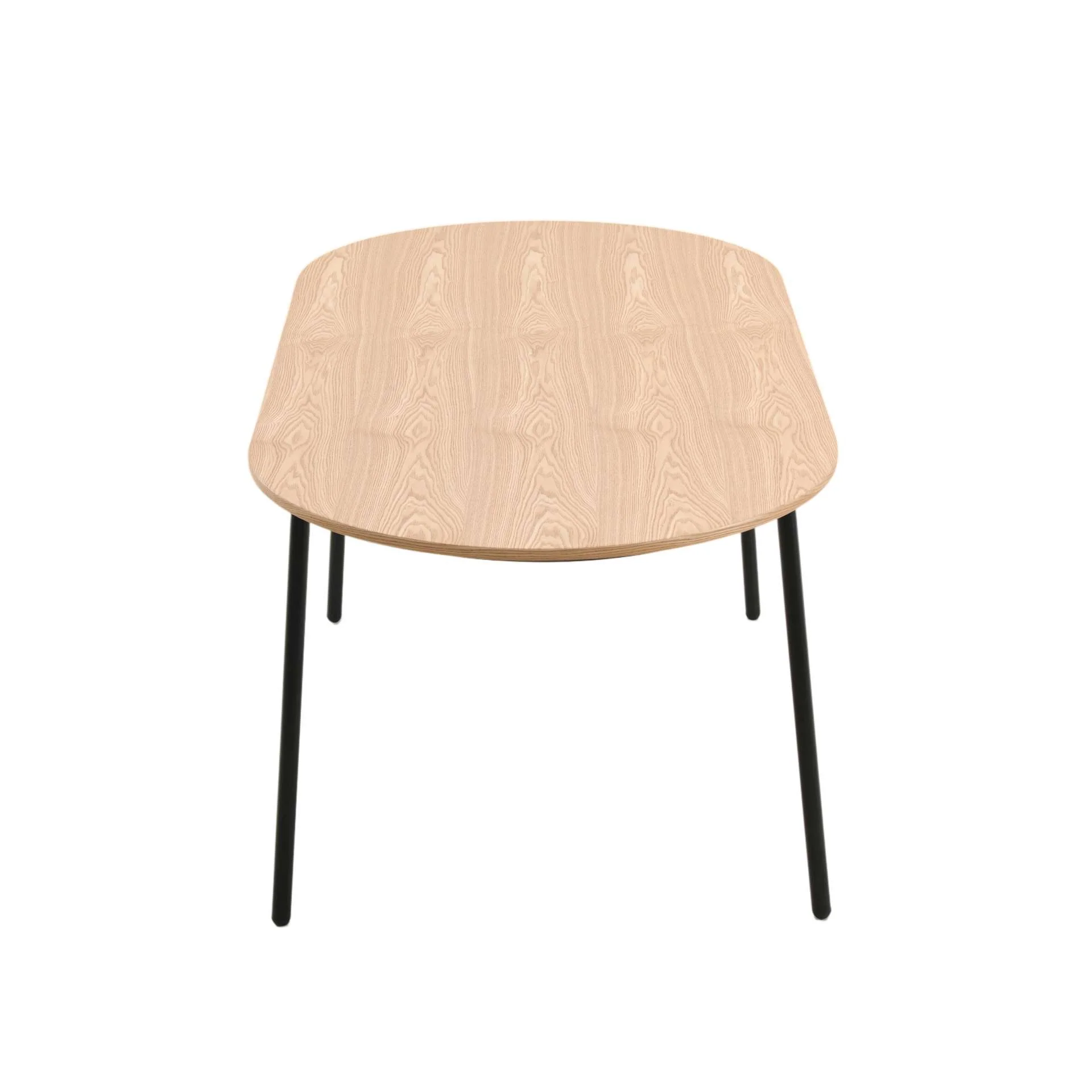 LeisureMod Tule Modern 71" Oval Dining Table with MDF Top and Black Steel Legs - Image 17