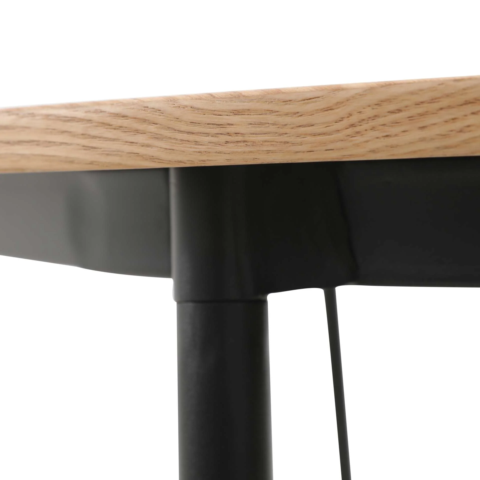 LeisureMod Tule Modern 71" Oval Dining Table with MDF Top and Black Steel Legs - Image 18