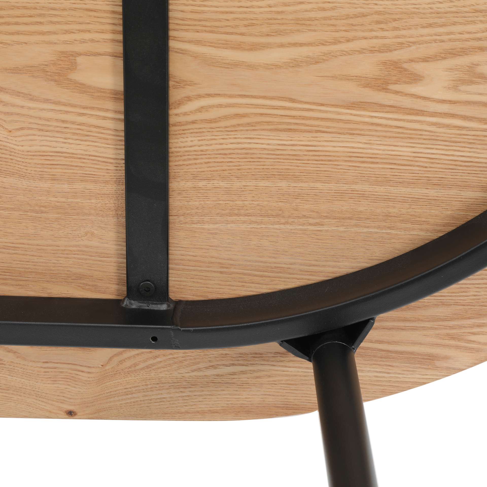 LeisureMod Tule Modern 71" Oval Dining Table with MDF Top and Black Steel Legs - Image 21