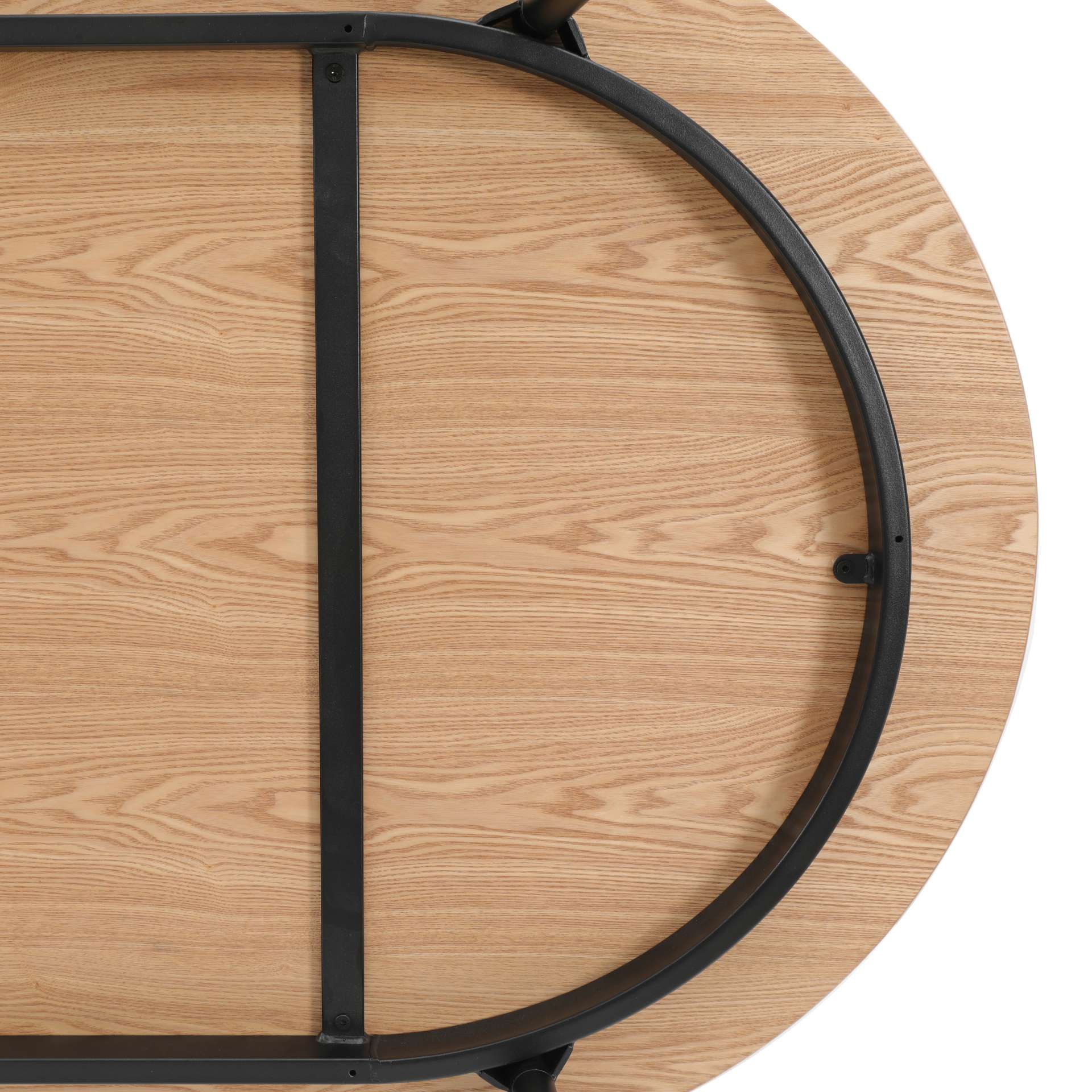LeisureMod Tule Modern 71" Oval Dining Table with MDF Top and Black Steel Legs - Image 22