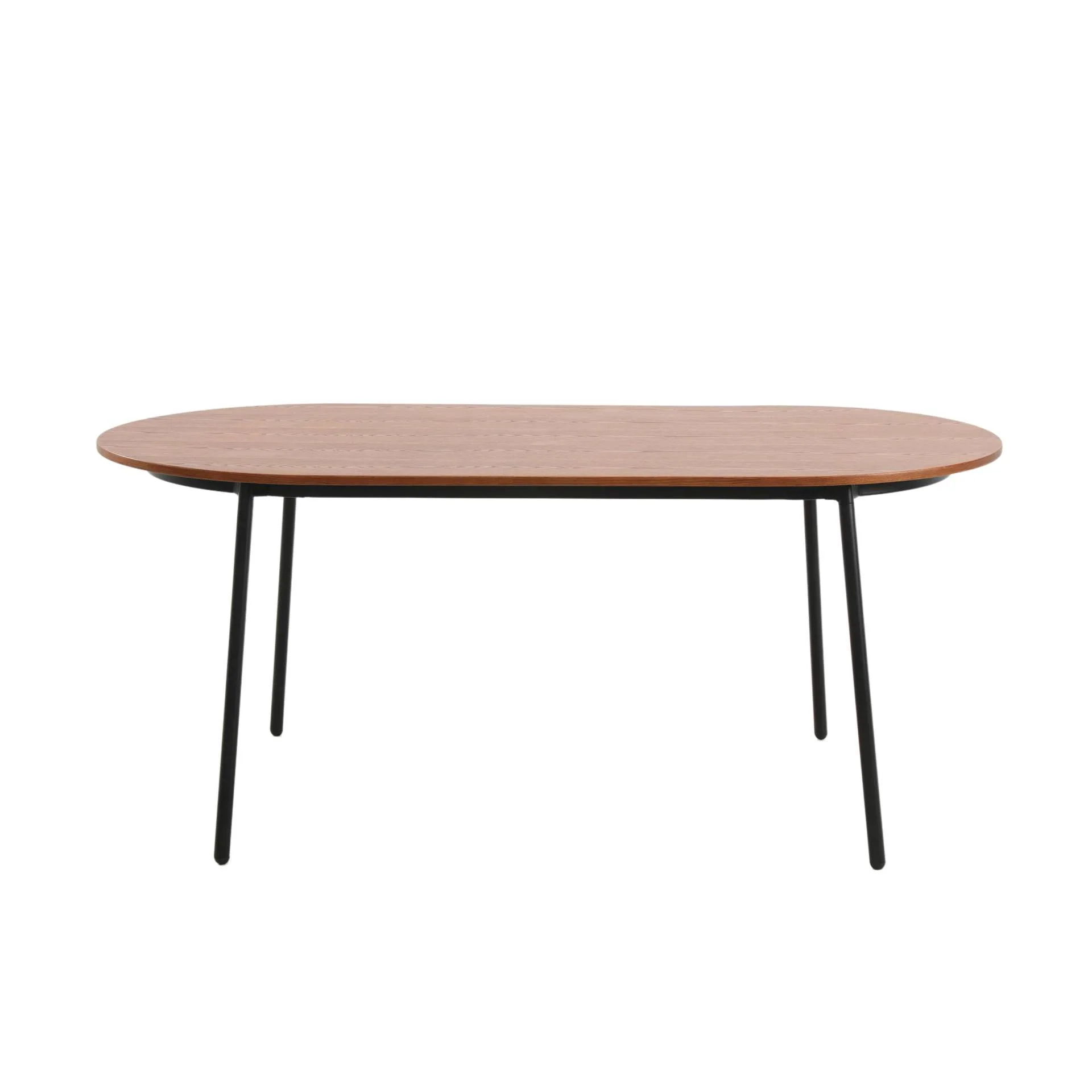 LeisureMod Tule Modern 71" Oval Dining Table with MDF Top and Black Steel Legs - Image 26