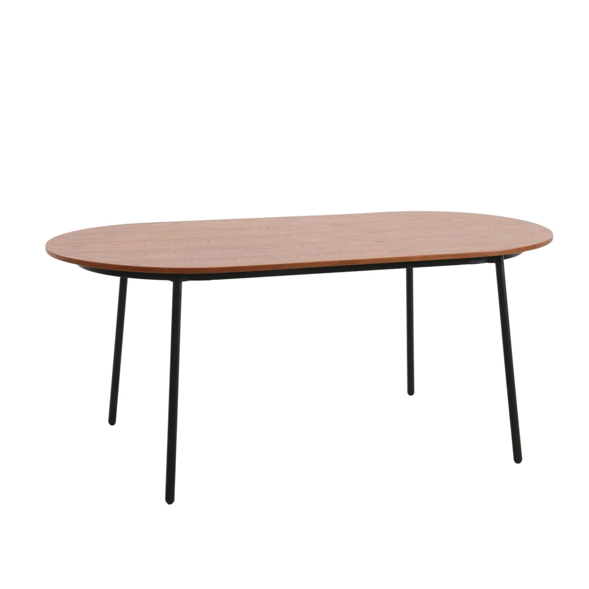 LeisureMod Tule Modern 71" Oval Dining Table with MDF Top and Black Steel Legs - Image 27