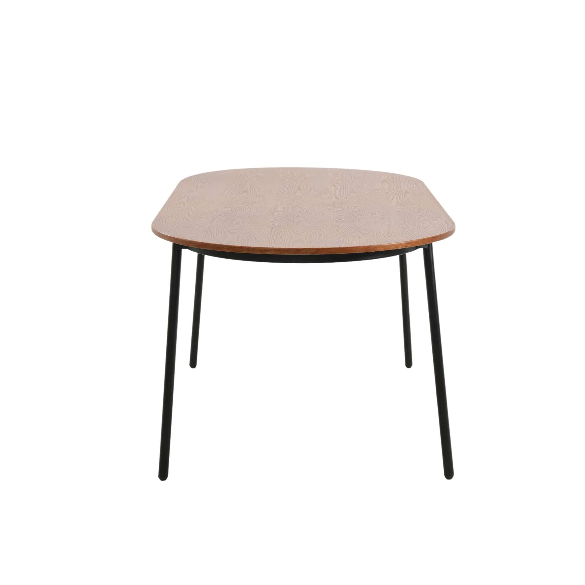 LeisureMod Tule Modern 71" Oval Dining Table with MDF Top and Black Steel Legs - Image 28