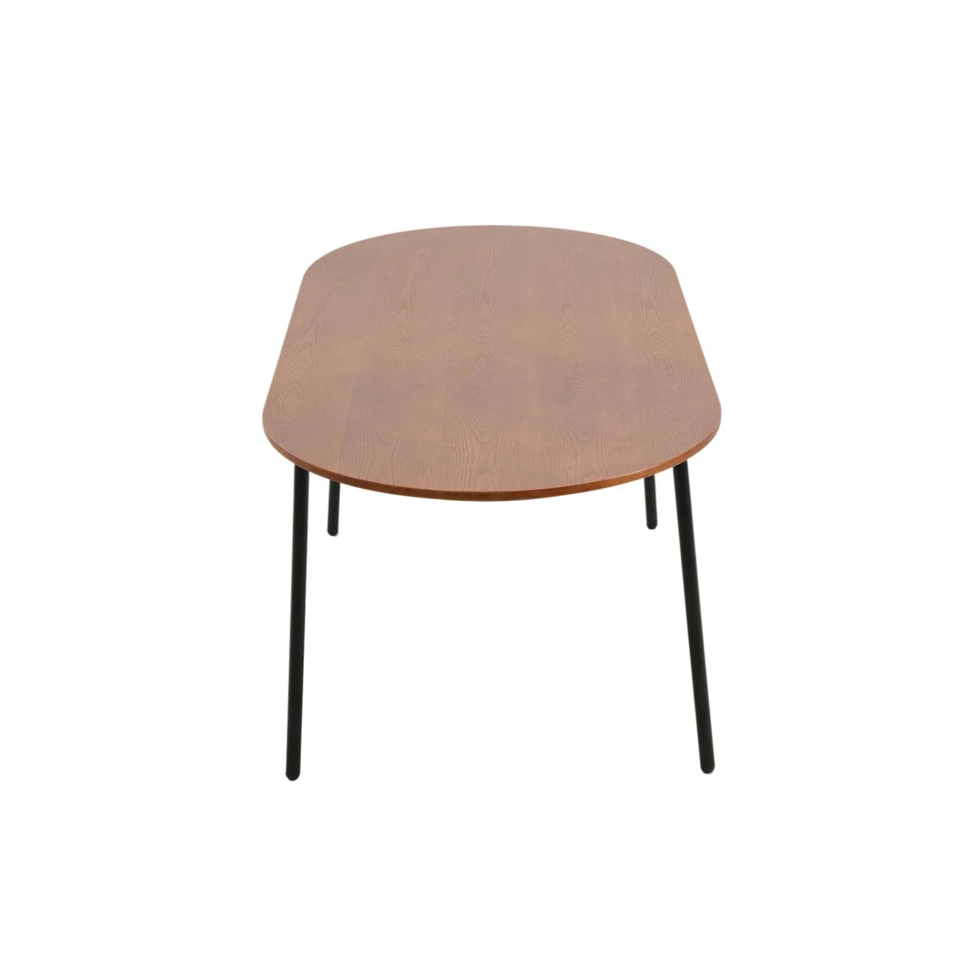 LeisureMod Tule Modern 71" Oval Dining Table with MDF Top and Black Steel Legs - Image 29