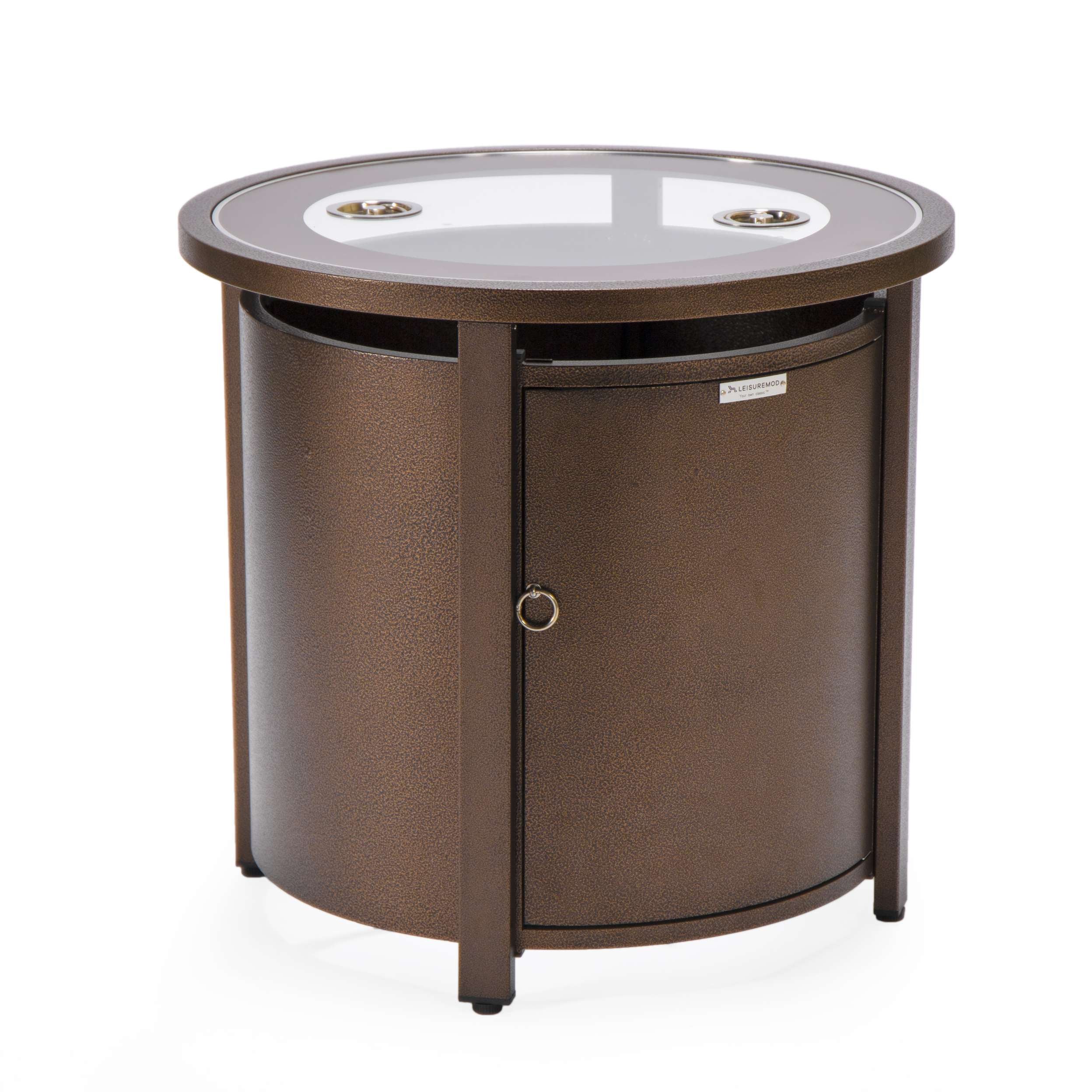 LeisureMod Walbrooke Black Patio Round Tank Holder - Image 10